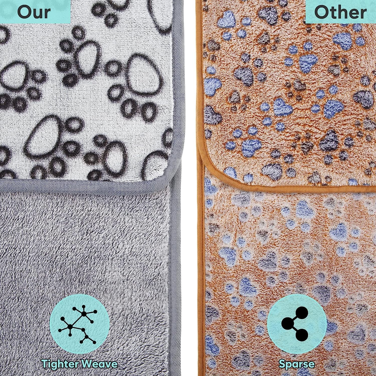 Stuffed Premium Soft Dog Blankets for Large Dogs, Large Cat Blanket Calming Washable for Bed Couch Protection Cover, Dog Essentials for Large Dog, 66 * 82 inches, Grey