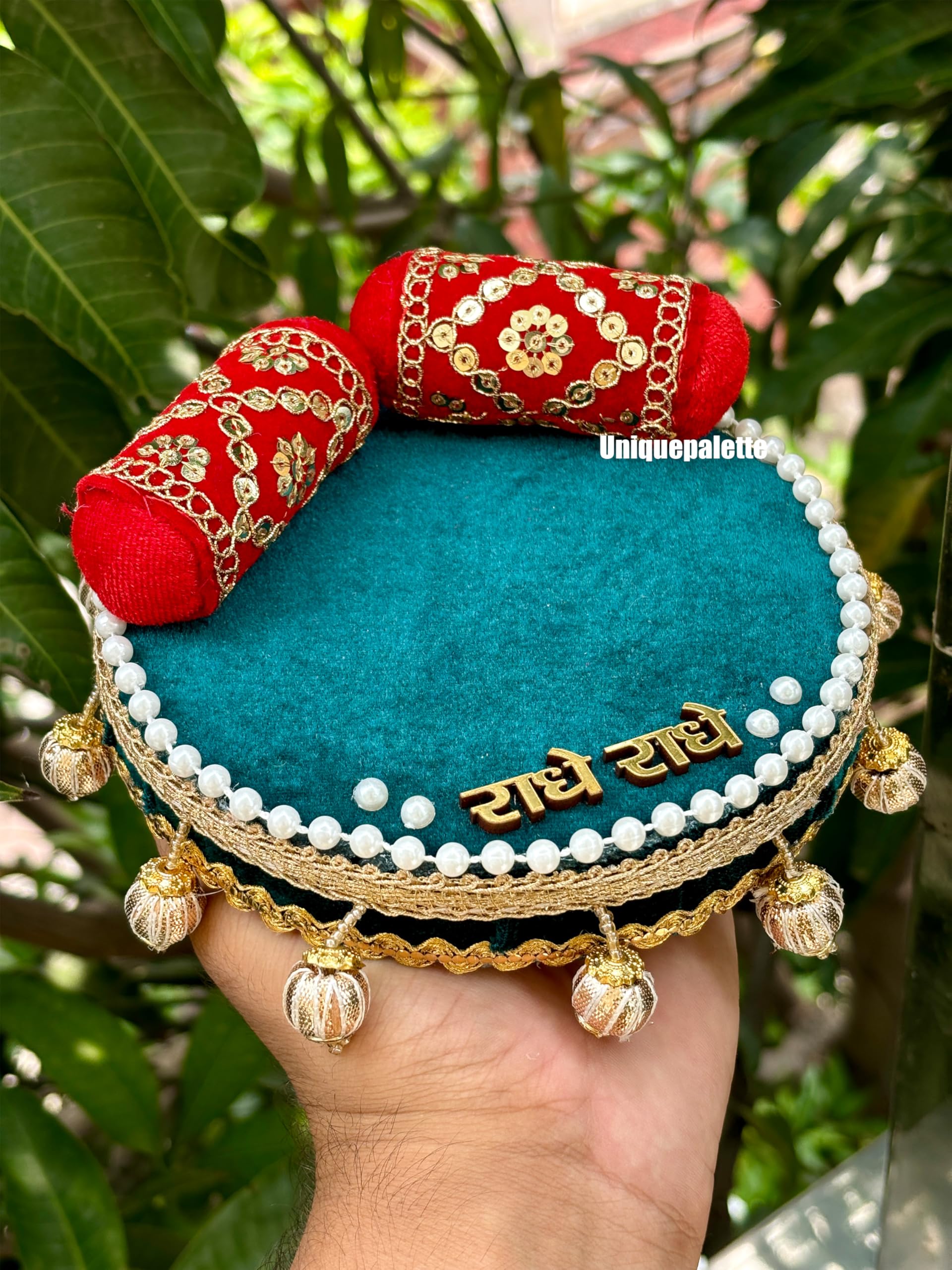 Unique Palette Thakur Ji Bed (Model -24) / Krishna Laddu Gopal Wooden Singhasan Super Soft Kanha-image-45