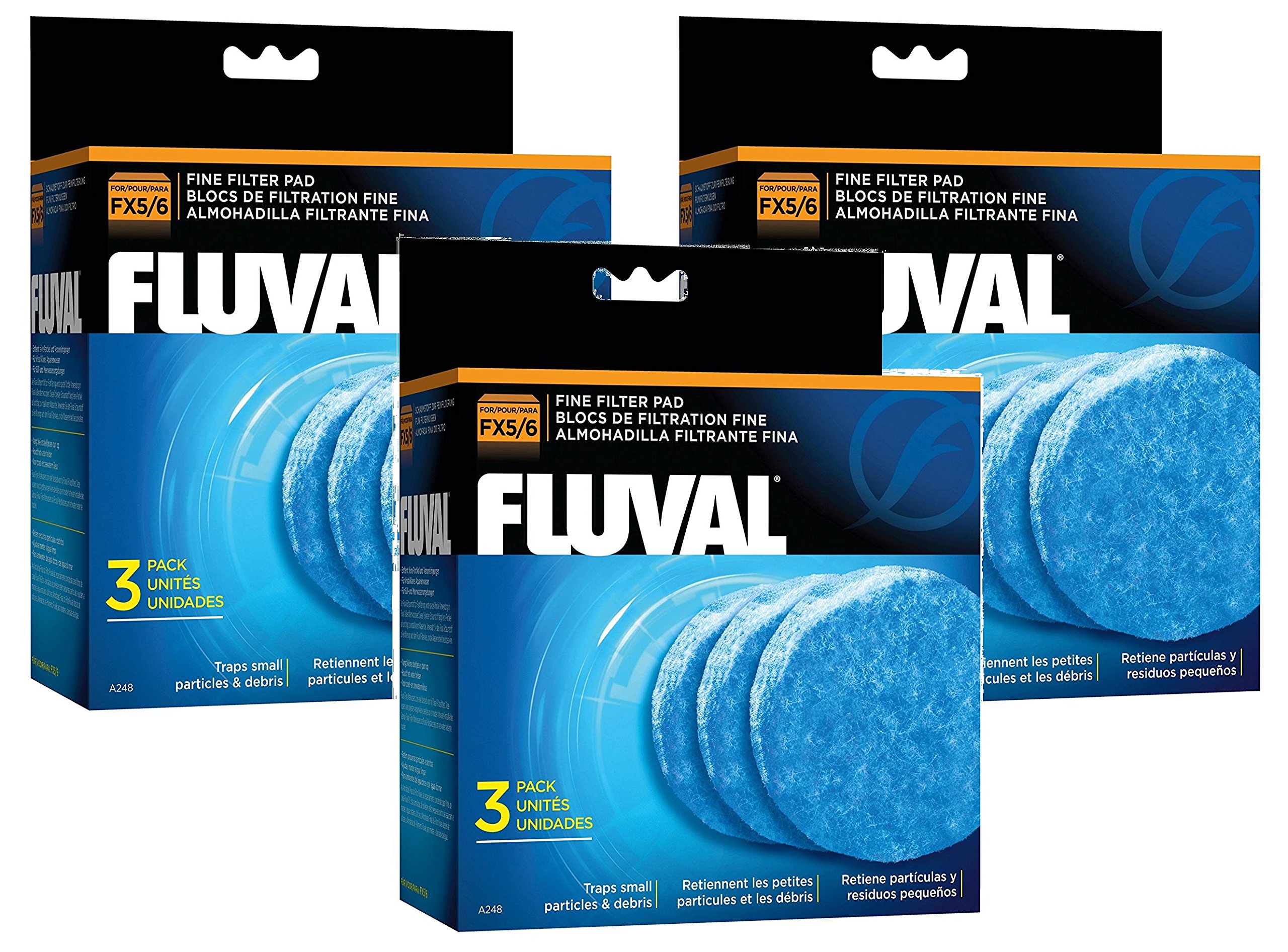 Fluval filtre fin Pad FX5 masse filtrante aquarium lot de 9 recharges