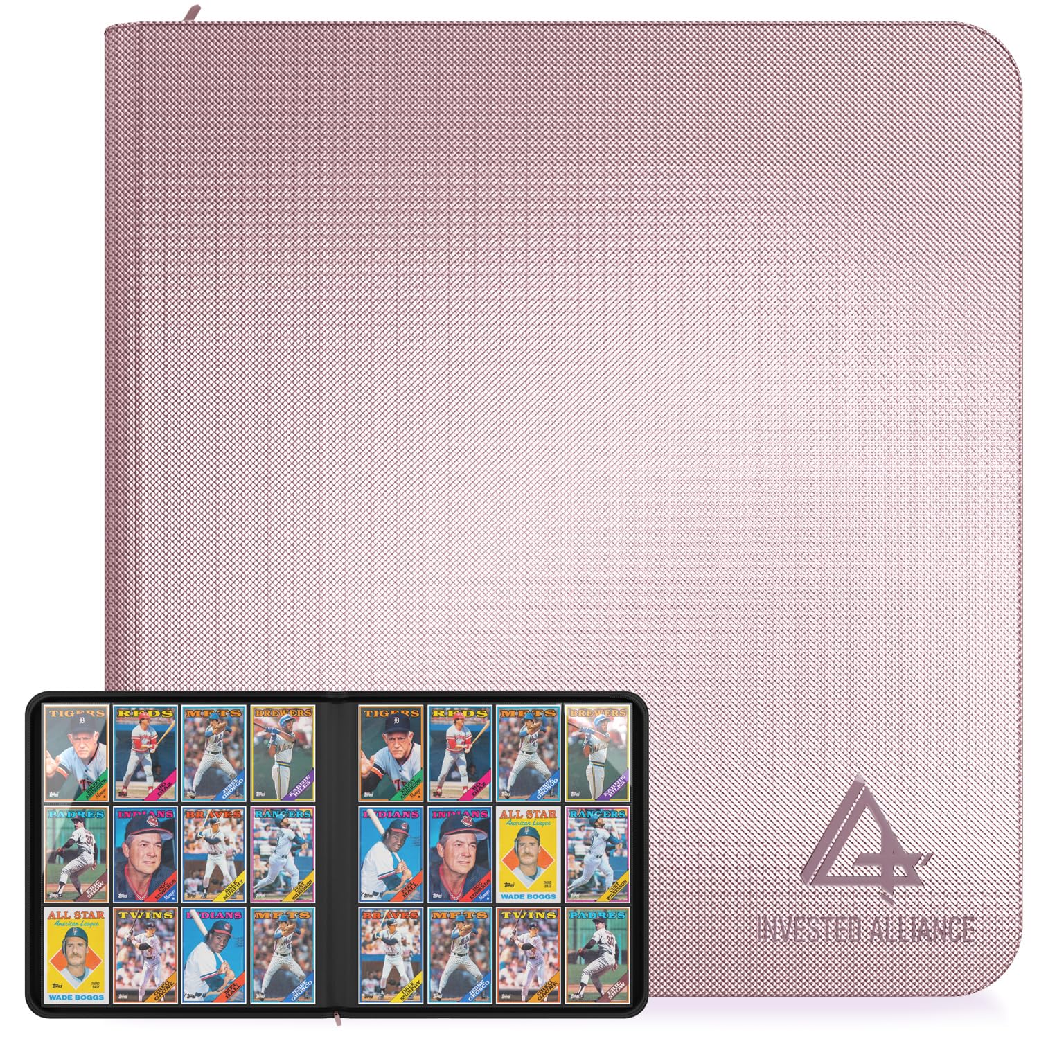 Premium TCG Card Binder For 480 Side Loading Pockets | Sports Trading Card Binder 12 Pocket Zipper, Collectible Trading, Magic, MTG, Baseball,