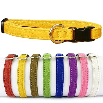 Marigold Hemp Toy Dog Collar 3/8
