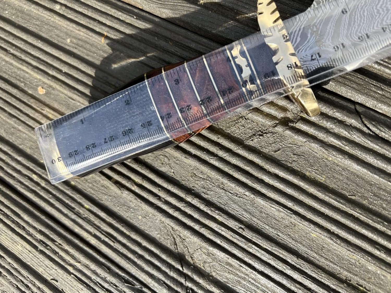 Perkin Hunting Knife With Sheath Damascus Knife Fixed Blade Hunting Knife Damscus Steel Double Edge Blade - NS1