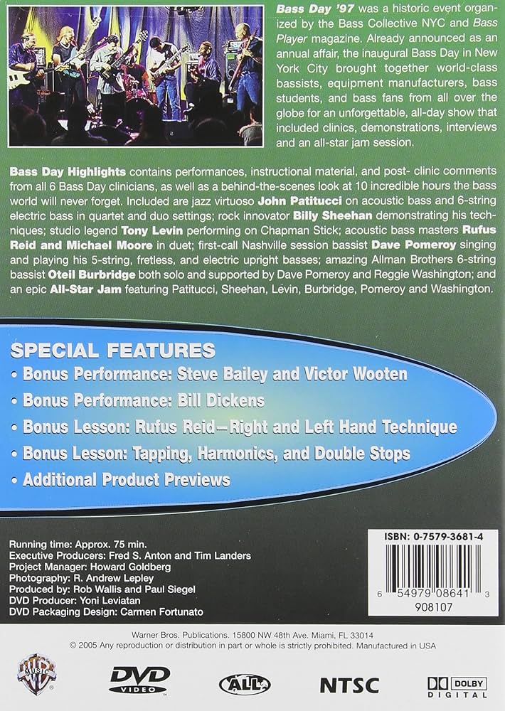 Amazon.com: Bass Day 97: Highlights (DVD) : Staff, Alfred