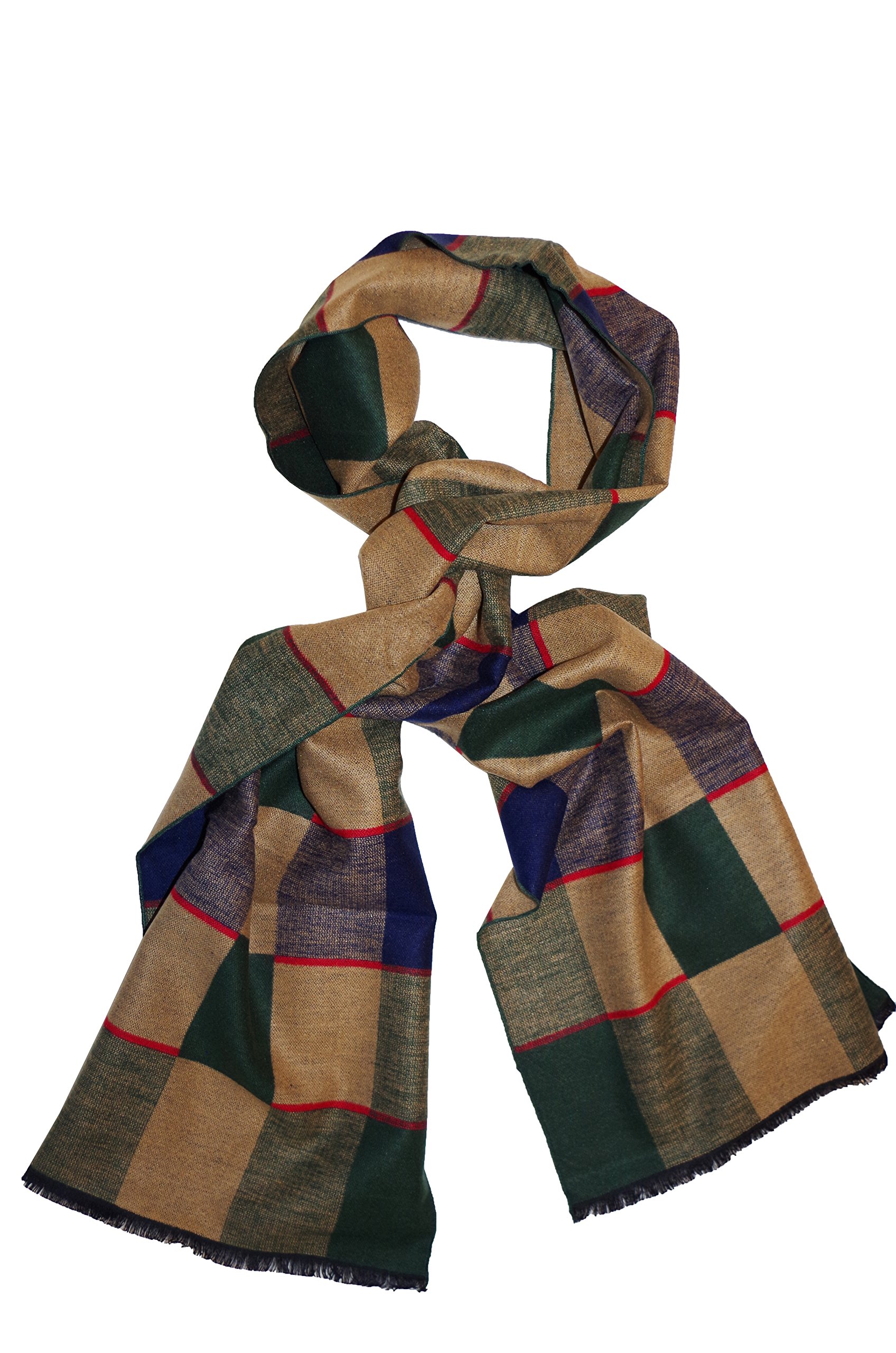Posh Gear Hombre bufanda de Seda Rettangolo 100% Seda