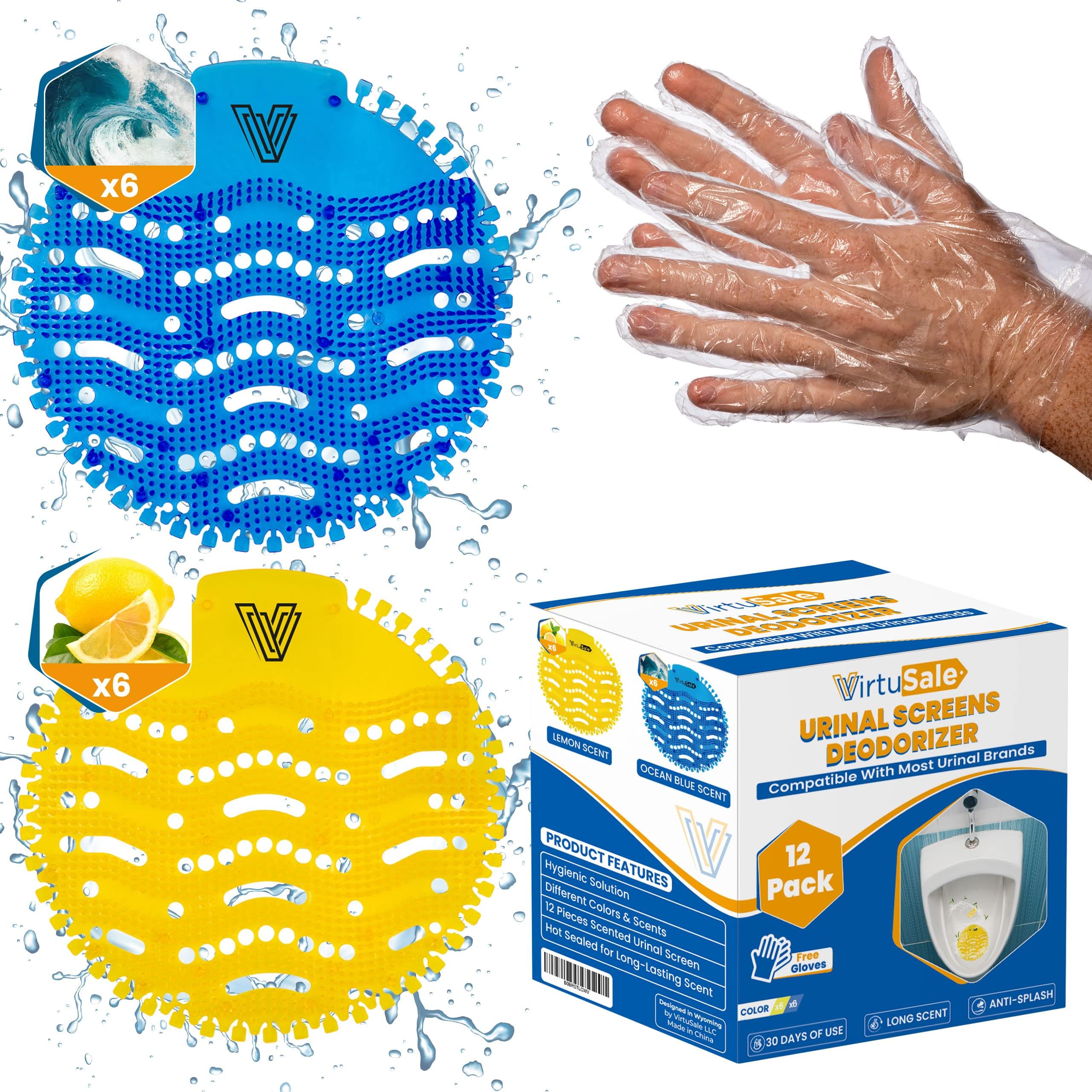 Urinal Screens Deodorizer,20 Packs Urinal Mats Pads