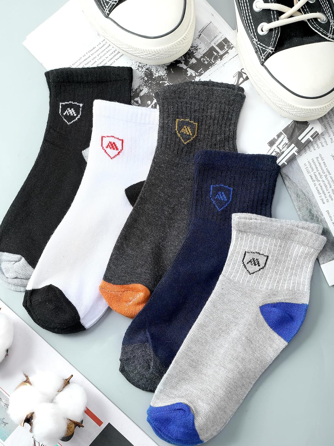 30 Pairs Mens Socks Bulk Homeless Thermal Moisture Wicking Sports Crew Ankle Sock for Men Unisex - Image 7