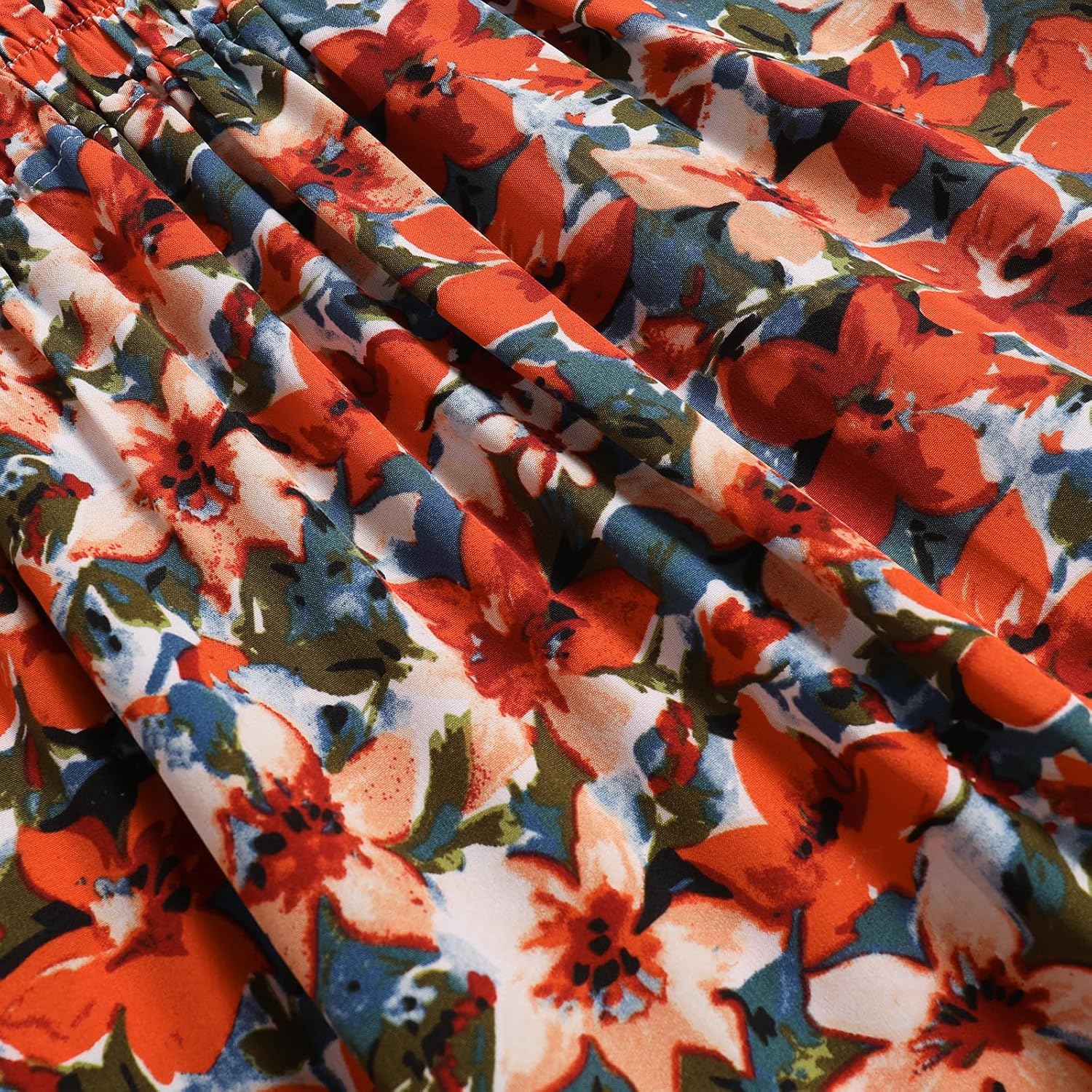 Ladies' Elastic Waist Skirt Spring, Summer and Autumn Pocket Skirt with Broken Pleats and Long Skirts - Image 6