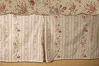 Greenland Home Antique Rose Twin Bed Skirt - 100% Cotton 15" Drop, Tailored Floral Print, Multi Color
