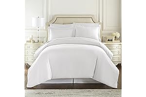 HC COLLECTION White Queen Size Duvet Cover Set