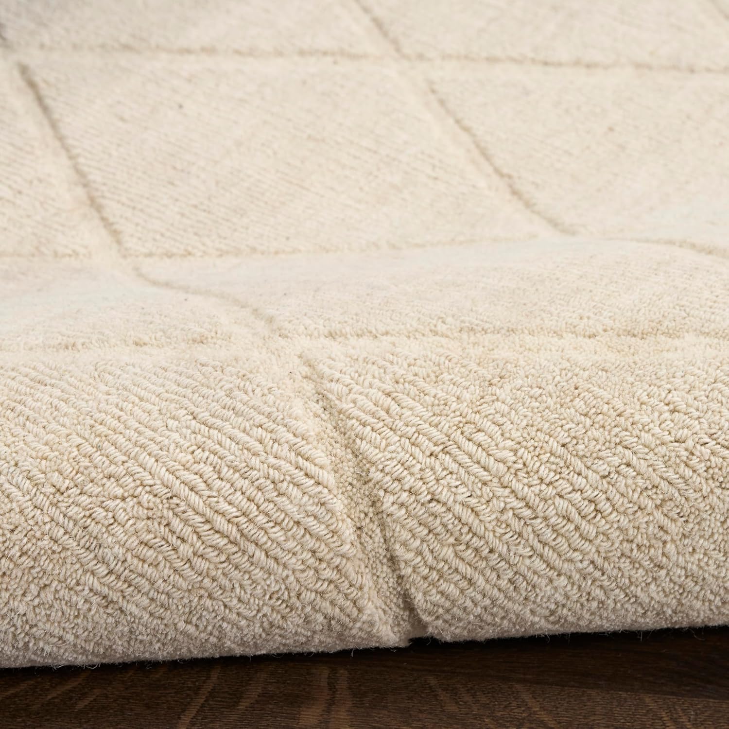 Nourison Home Wool Haven Ivory 5'3" x 7'3" Area Rug - Easy Clean, Non Shedding, Bed Room, Living Room, Dining Room, Kitchen (5' x 7')