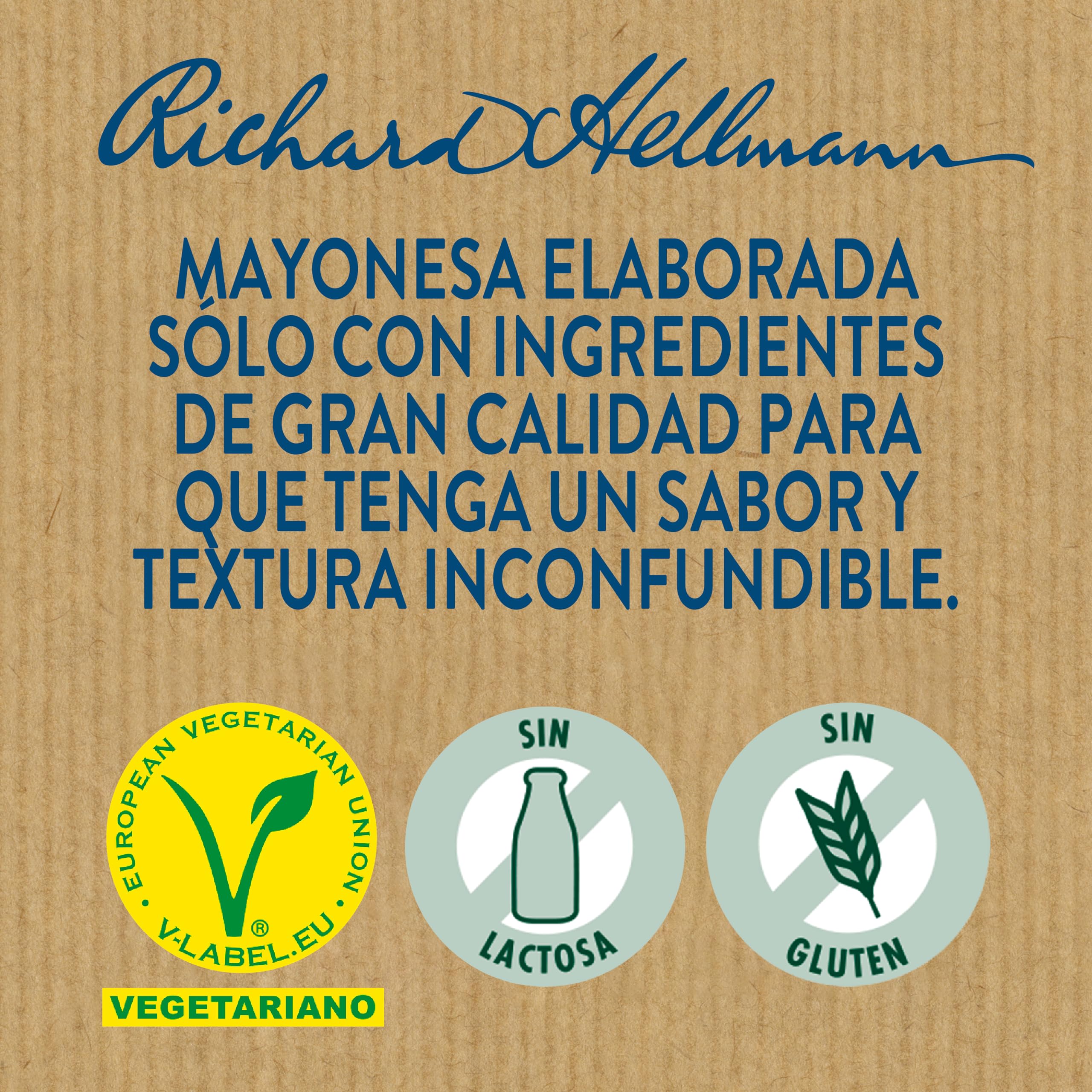 Hellmann's Gran Mayonesa Bocabajo Sin lactosa Sin gluten 430ml