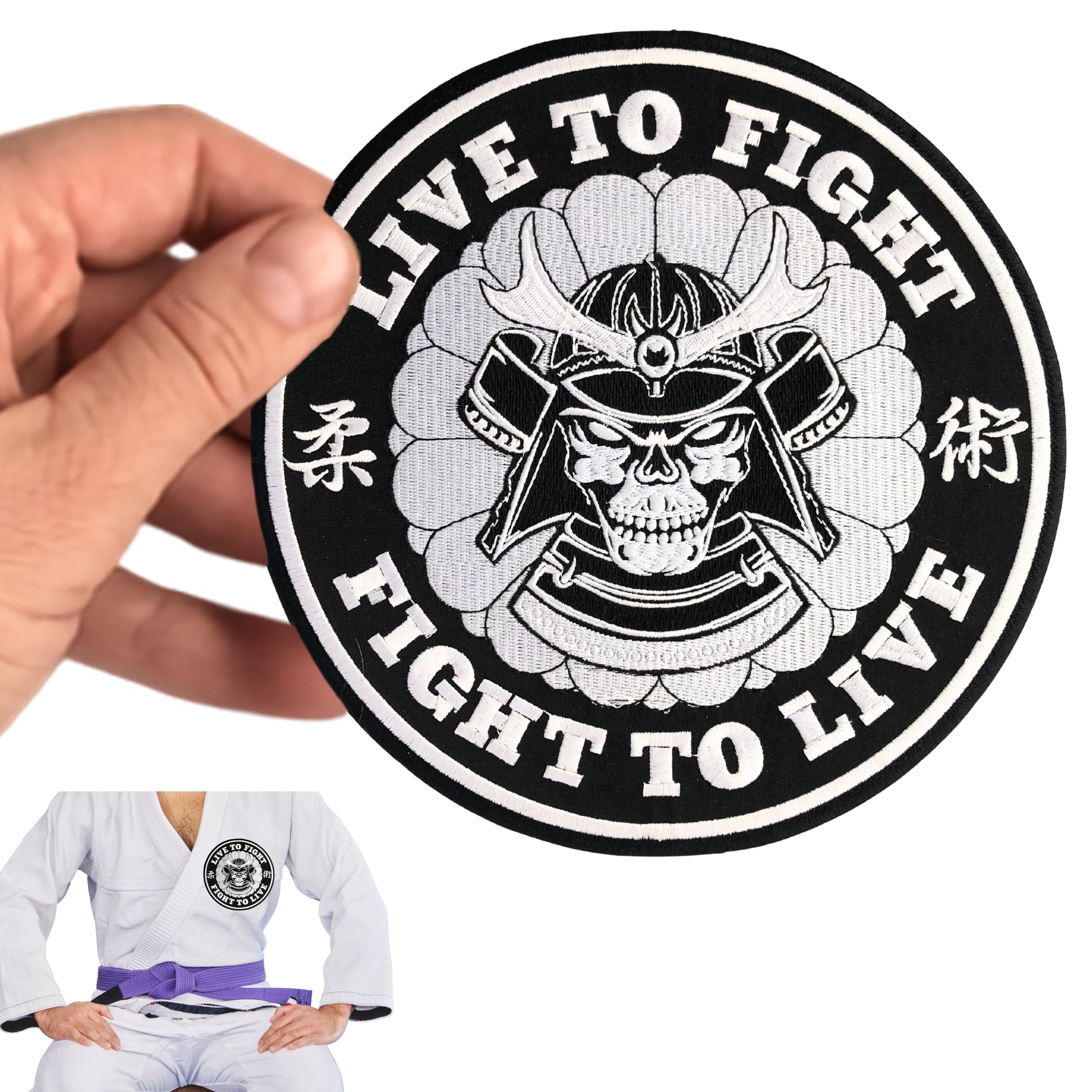 Amazon.co.jp: 日本のサムライ戦士 BJJ パッチ Live to Fight