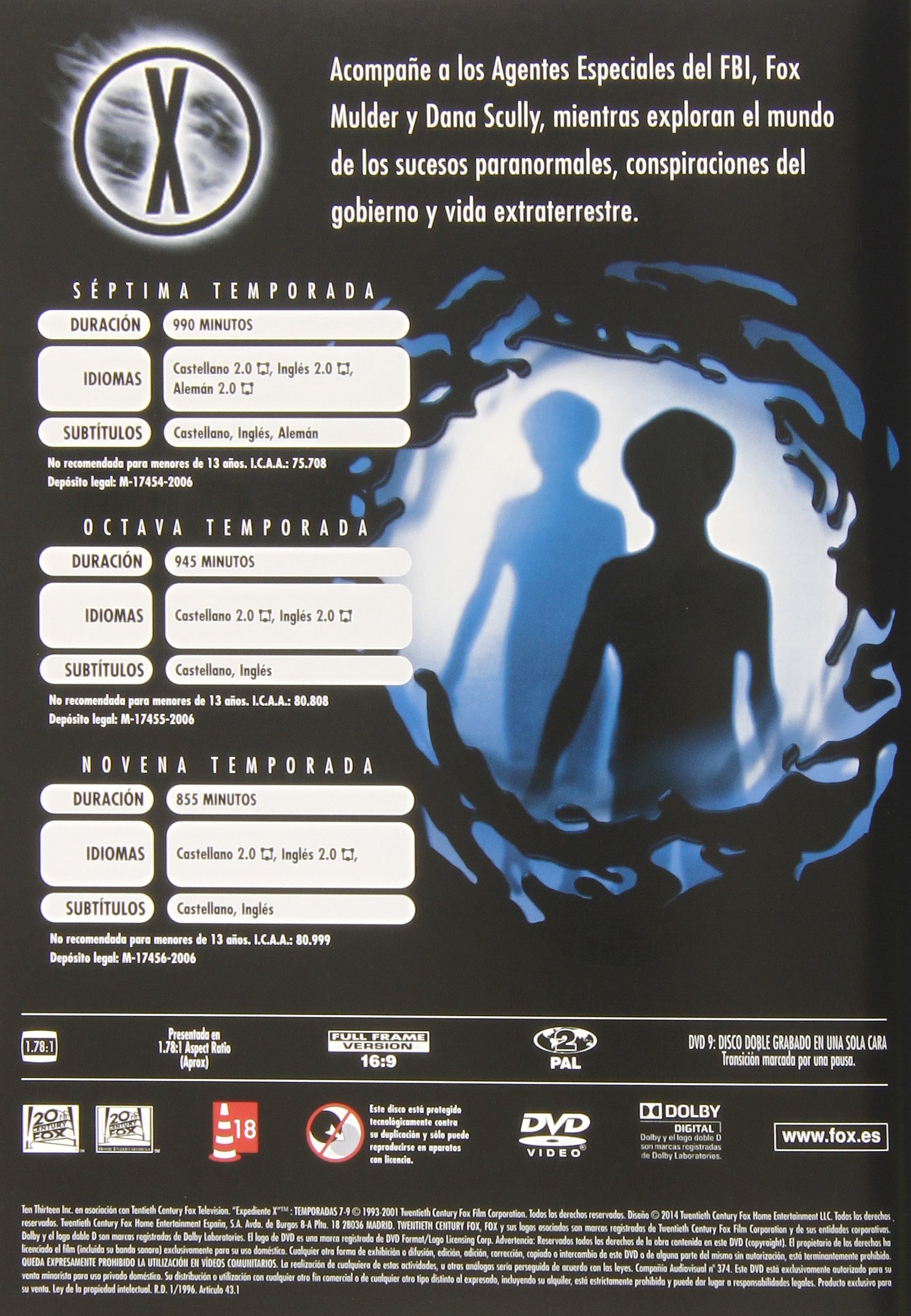 Expediente X Temporadas Del 1 Al 9 [DVD]
