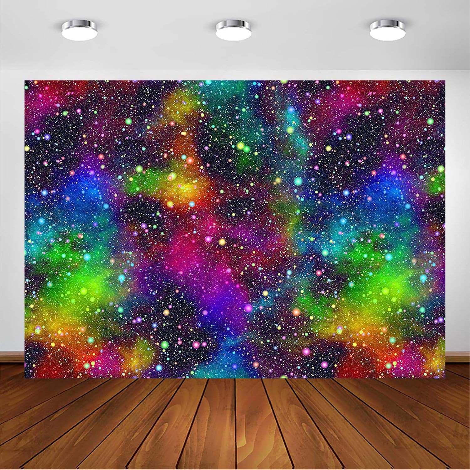 Avezano Glow Party Backdrop for 80s 90s Party Colorful Graffiti Splatter Neon Birthday Party Decorations Photoshoot Photo Booth Photography Background (8x6ft)