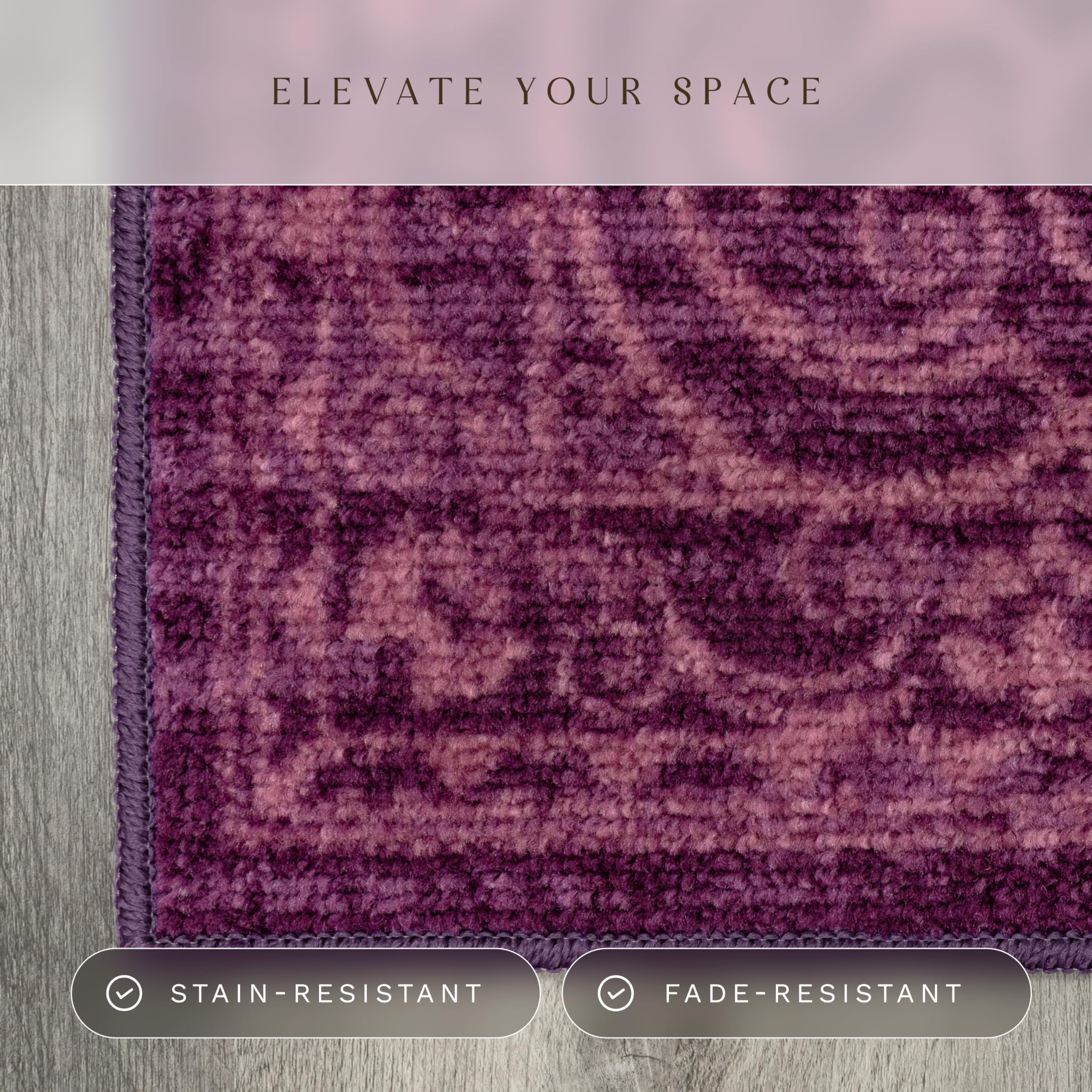 Maples Rugs Pelham Vintage Medallion Area Rugs - Made in USA - Low Pile, Non Slip, Pet-Friendly Mat for Bedroom, Office, Living & Dining Room, 5' x 7', Wineberry: Wineberry 3'4" x 5' (Rectangular)