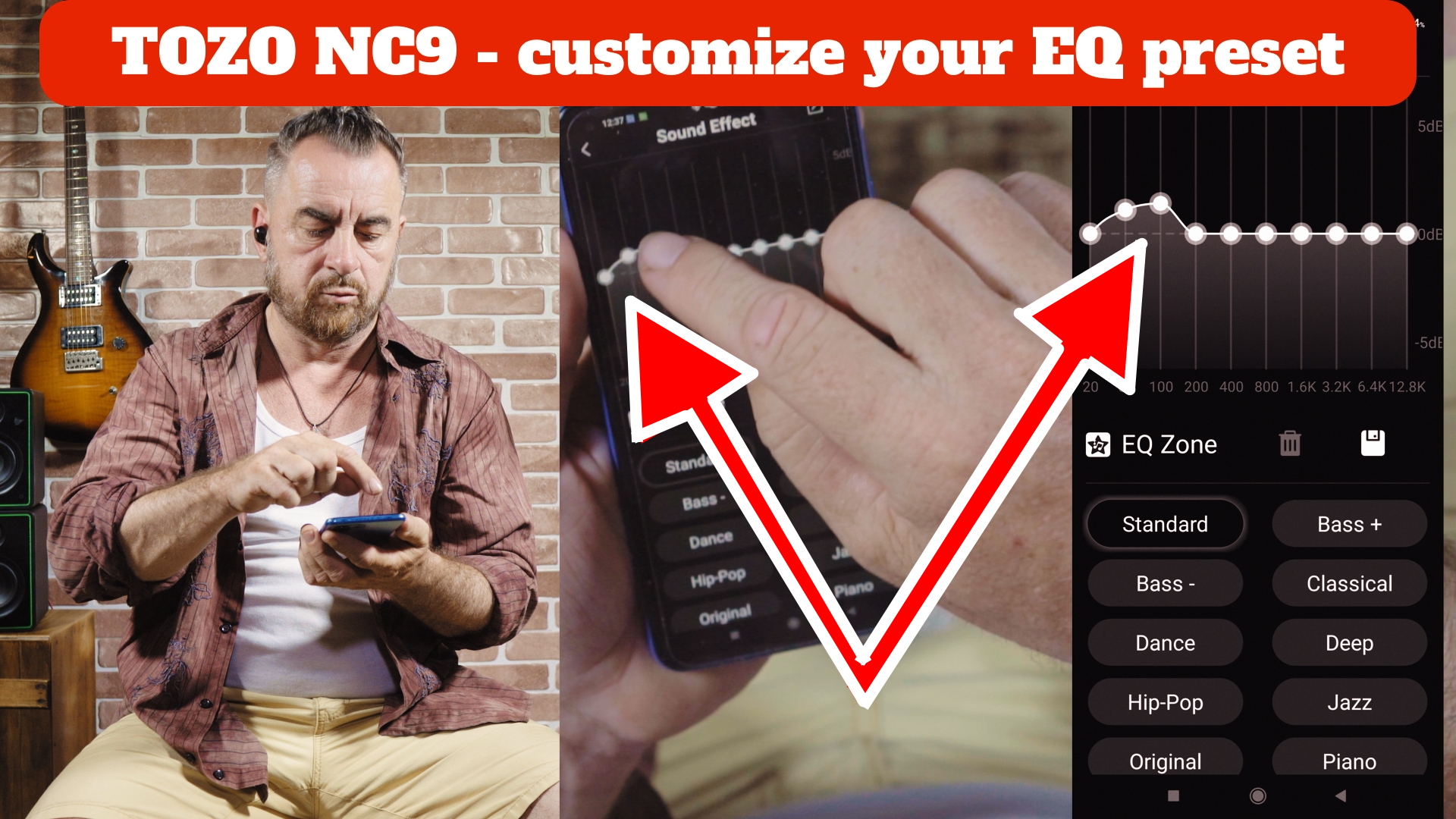 Watch My favorite custom EQ preset for TOZO NC9 earbuds - demo on