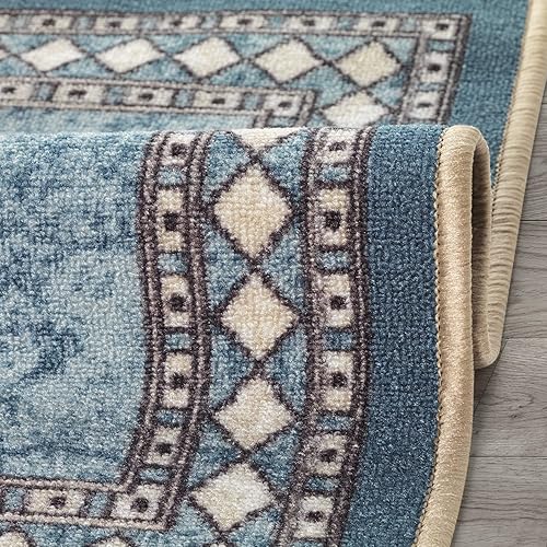 Miniatura 309 de Antep Rugs Alfombras modernas con bordes de 2 x 7 pies antideslizantes (antideslizante) de perfil bajo con parte trasera de goma para interiores