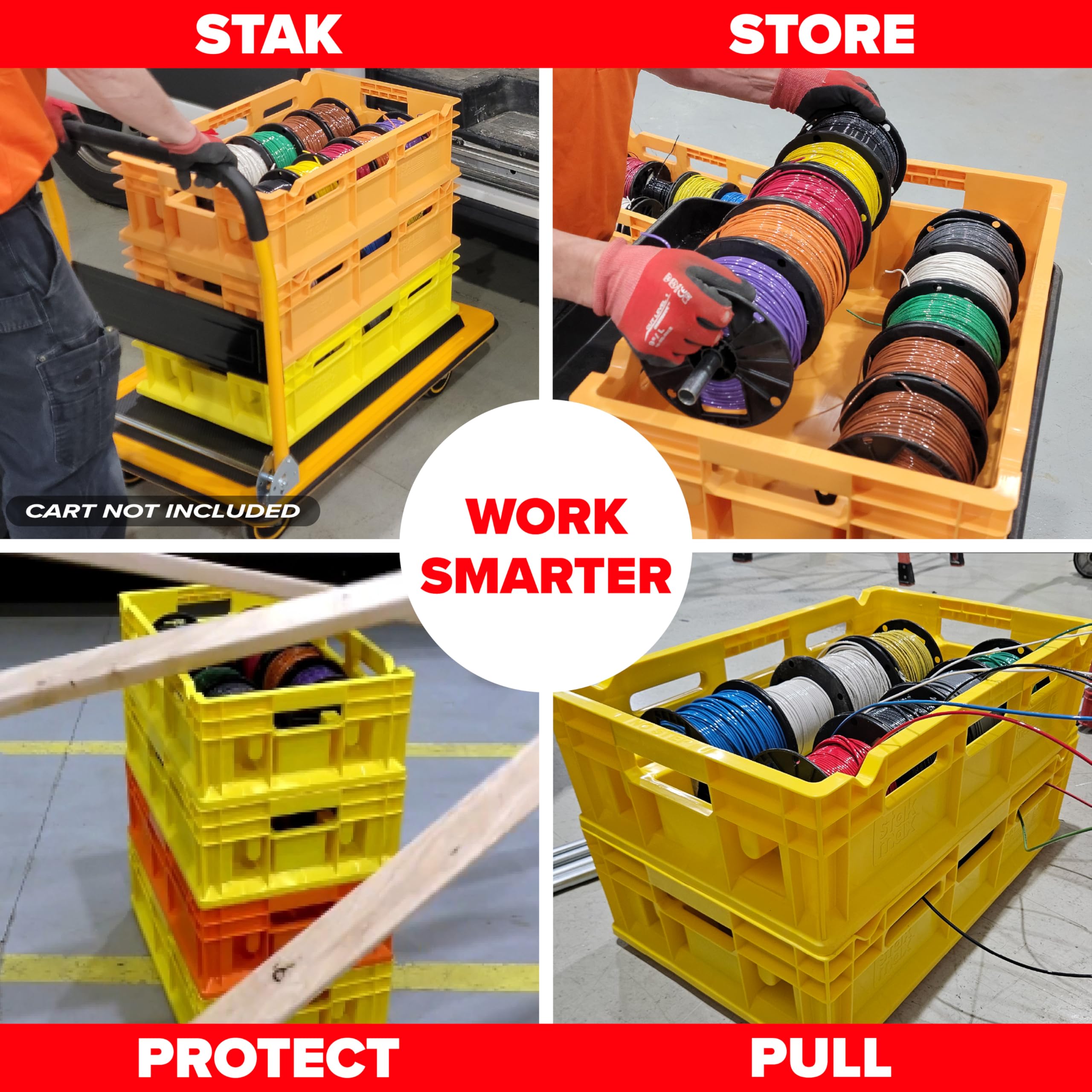 Amazon.com: StakMax Pro – Stackable Wire Spool Storage & Dispenser