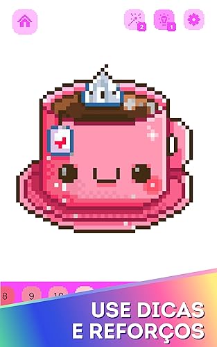 Kawaii Pixel Livro Para Colorir