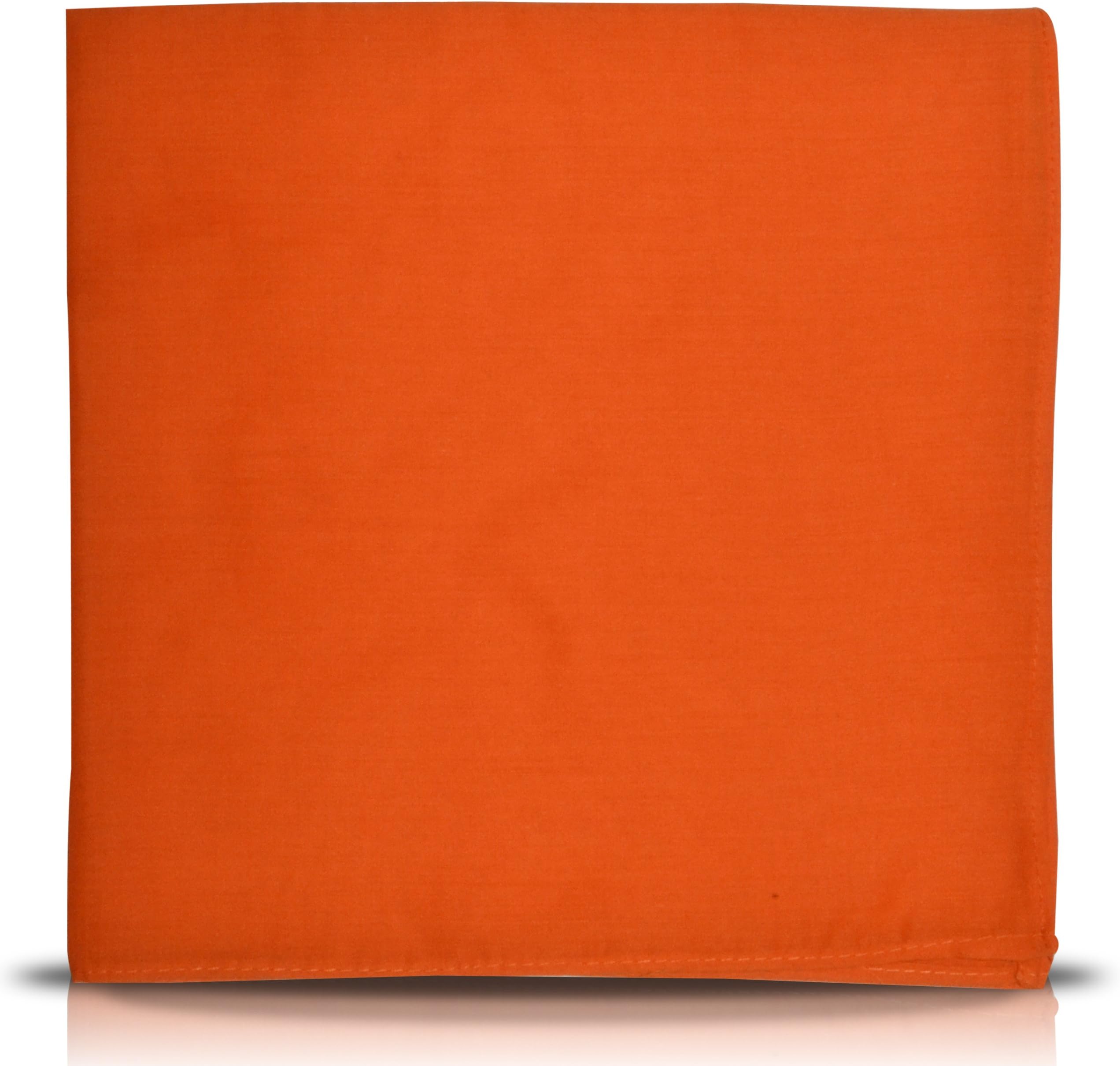 NEW PLAIN ORANGE BANDANA BIKER COW BOY COW GIRL NECK SCARF NECK WRIST WRAP