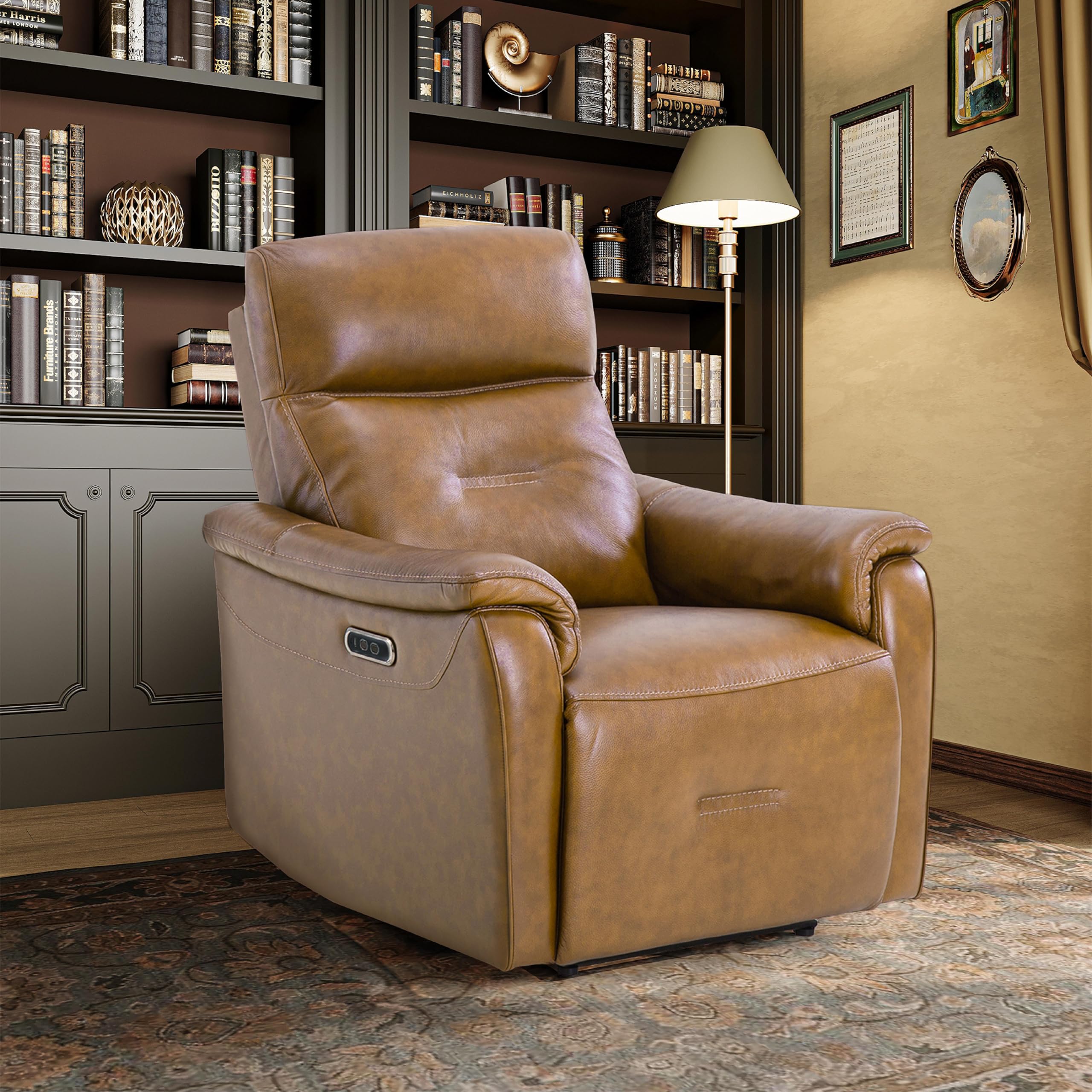 Amazon.com: zzlay Genuine Leather Recliner Chair, Electric Power