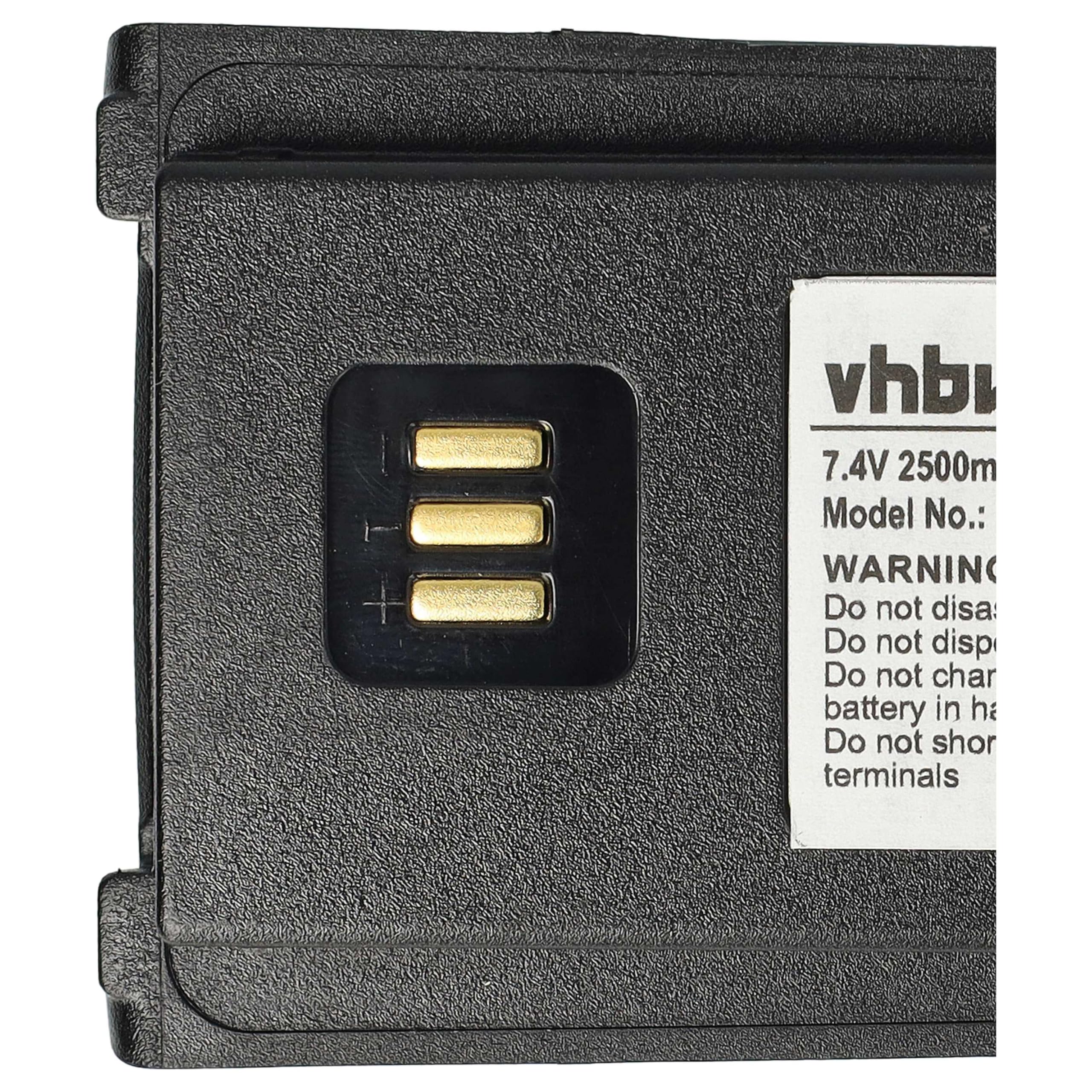 vhbw 3x batteria compatibile con HYT PD702U | 2, PD702V-1, PD702U-1, PD702U-1-RFB, PD702G-V1-RFB, PD-705 radio (2500mAh, 7,4V, Li-Ion)
