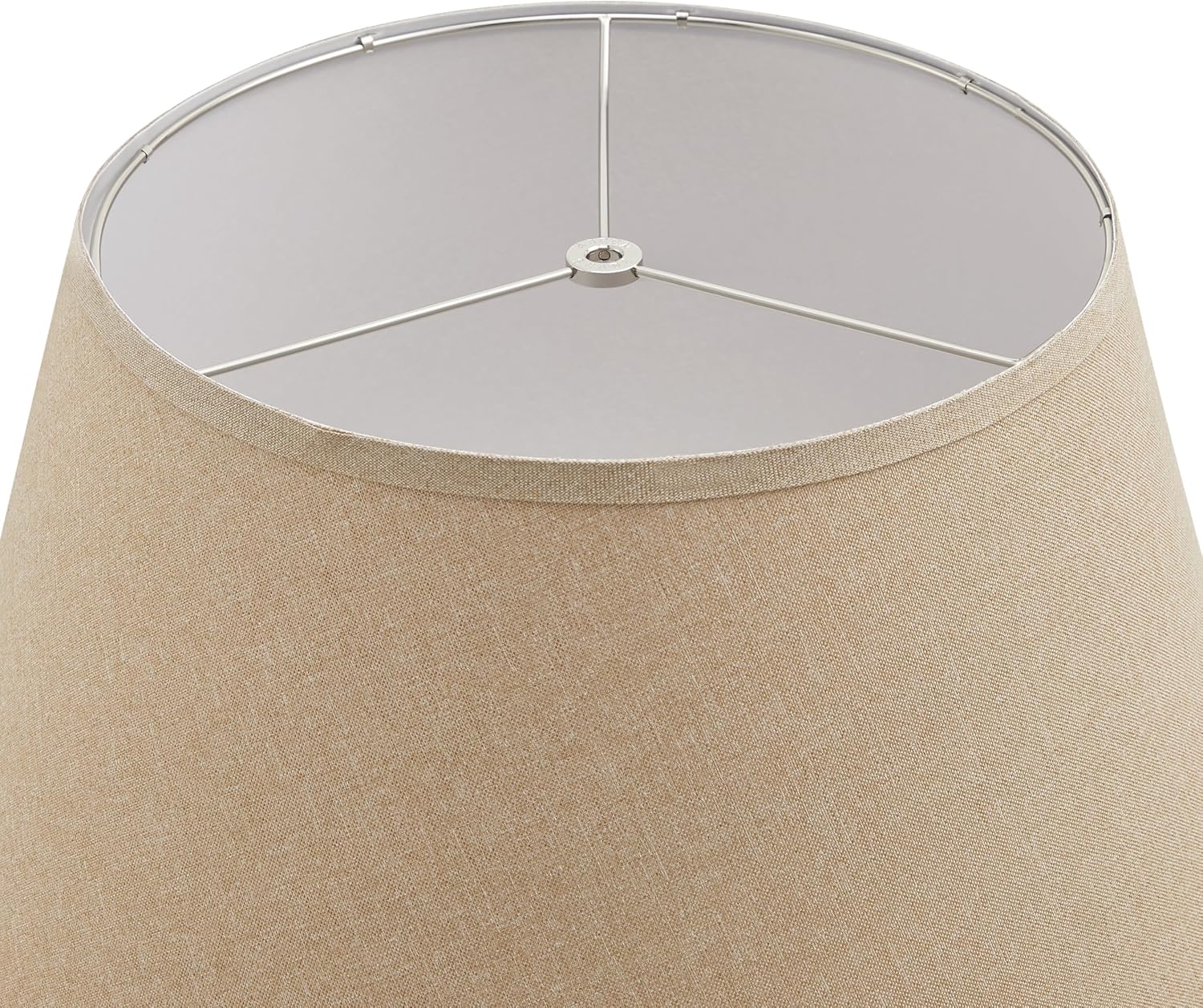 Aspen Creative 38016,Hardback Empire Transitional Collapsible Spider Lamp Shade/Medium Brown Linen Fabric,13"Top x 19"Bottom x 11-1/2"Slant