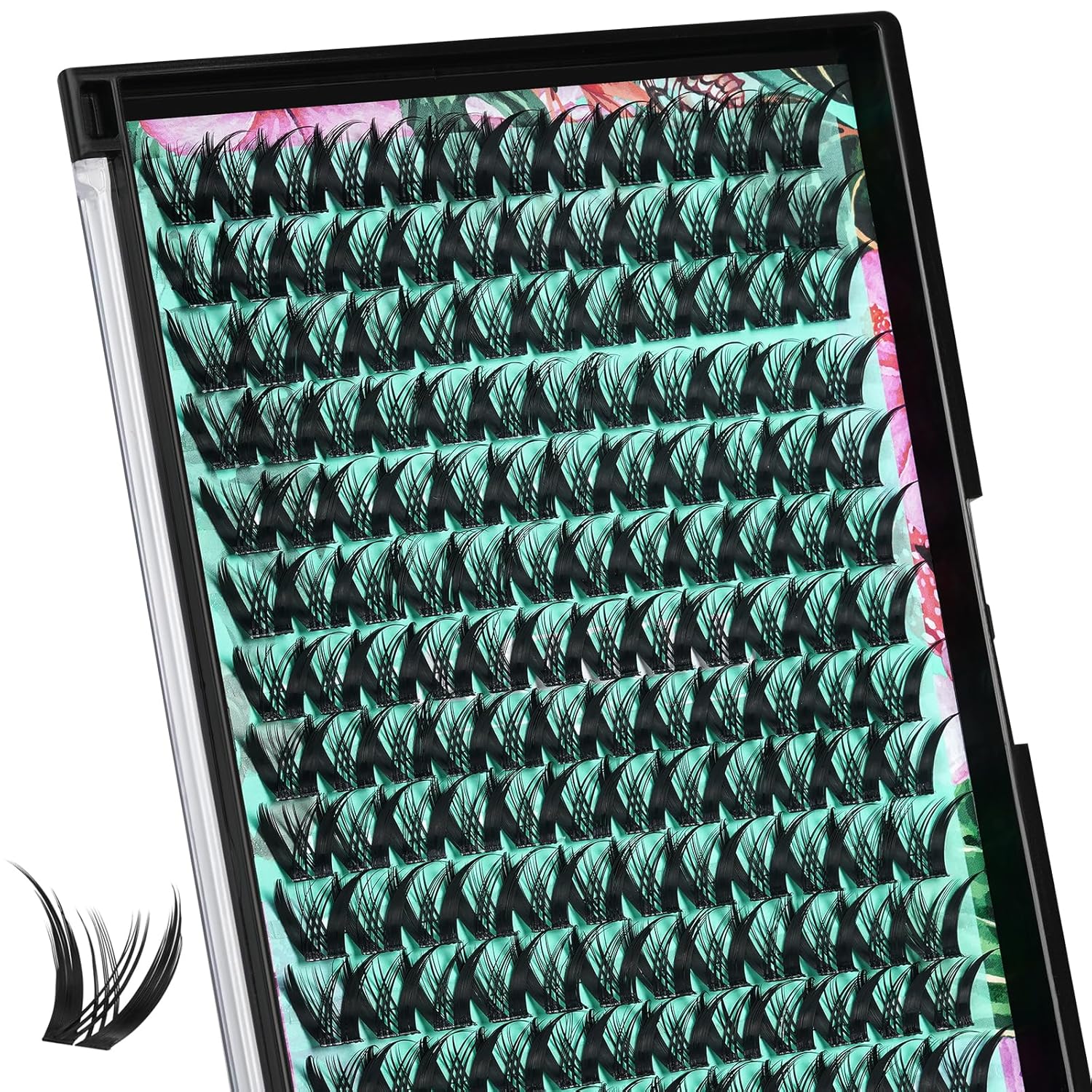 Lash Clusters Manga 168Pcs Eyelash Cluster Wet Look Ultra-Thin Invisible Lash Band Eyelashes Extensions Spiky Anime Wide Span