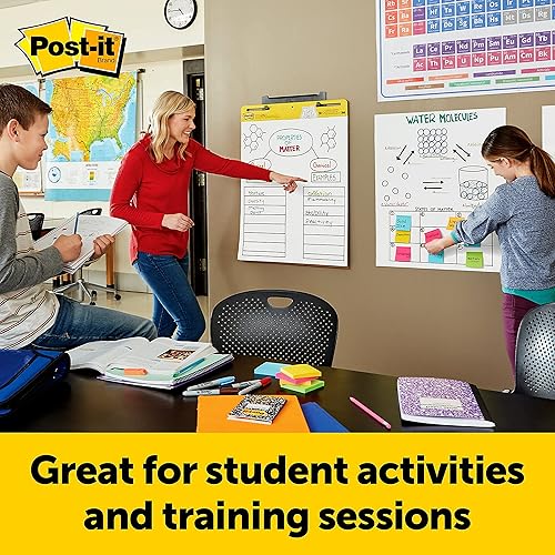 Miniatura 5 de Post-it Almohadilla de caballete de pared súper adhesiva, 25 x 30 pulgadas, 20 hojasbloc, 3 almohadillaspaquete (559VAD20 paquete de 3)