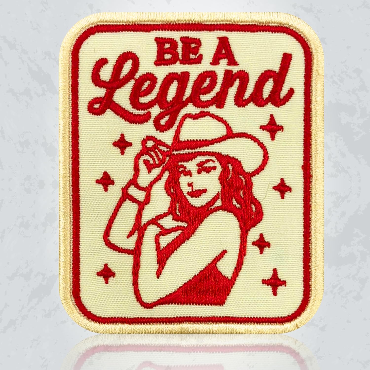 Be A Legend Cowgirl Patch 3 Inch Western Coquette Country Music Aesthetic Rodeo Embroidered Patch Sew On Iron On for Backpack Jacket Hat Jeans DIY Accessories Gift for Men Women