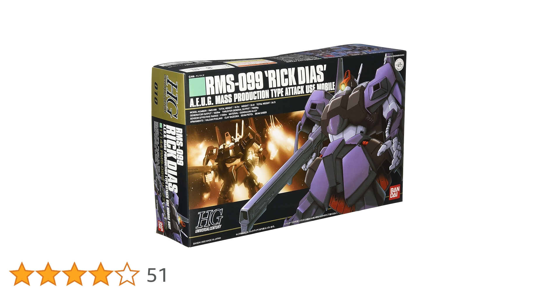 Amazon | HGUC 1/144 RMS-099 リックディアス (機動戦士Z