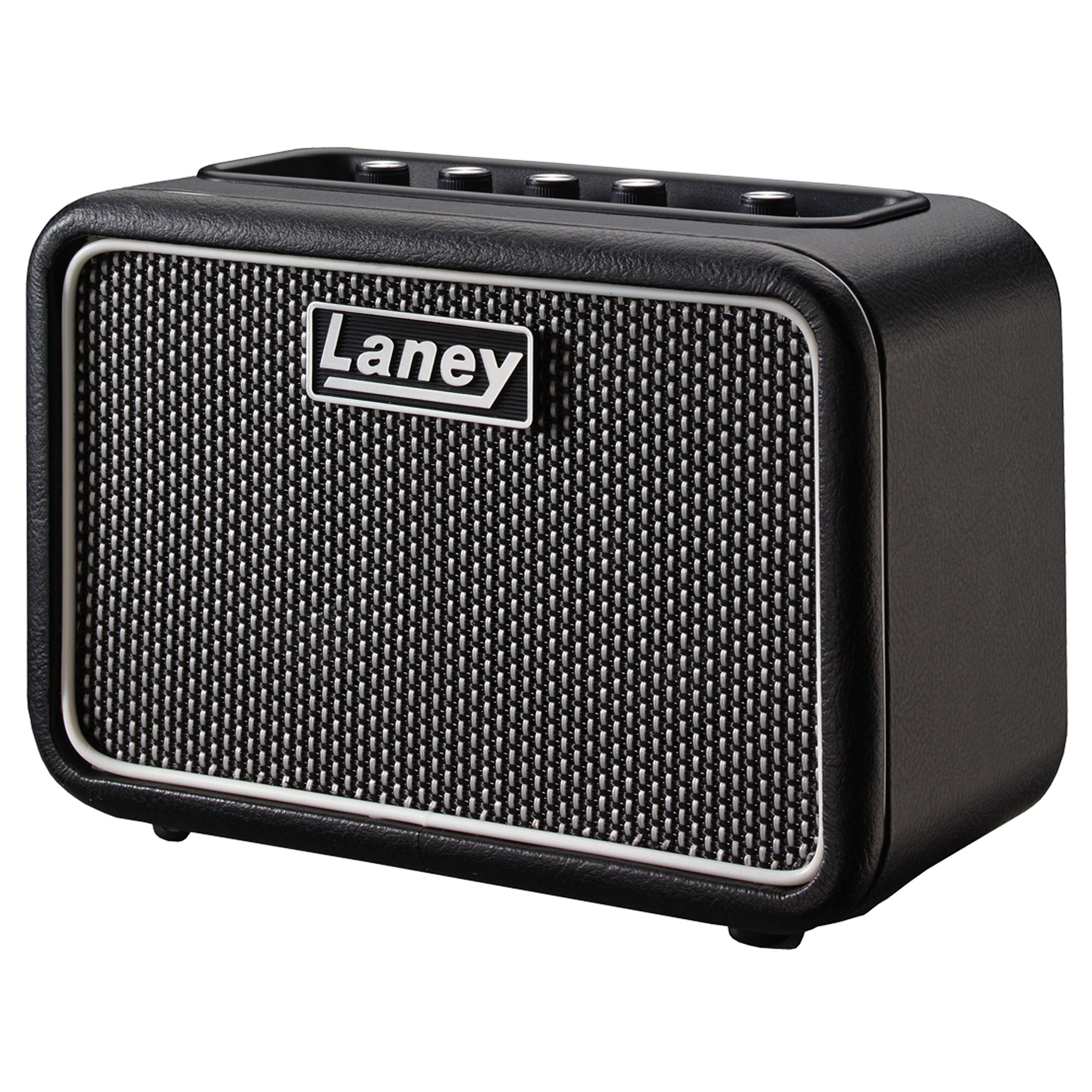 Laney Mini-ST-SUPERG-2 6W Battery Guitar Amp-Amp di pratica compatta con canali puliti/drive, ritardo, input per smartphone LSI, AUX in, abbonamento per chitarra Ultimate gratuito