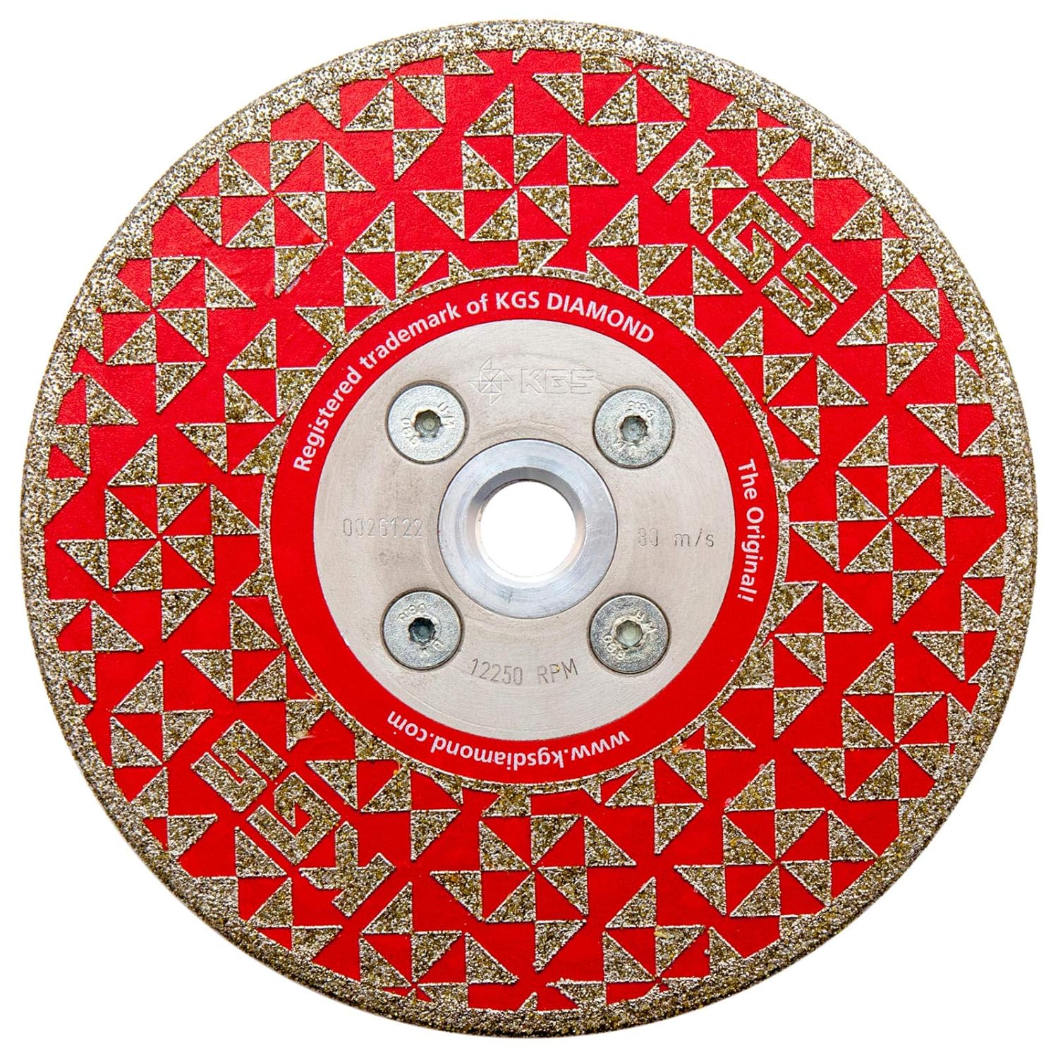 KGS Swiflex Cobra electroplated Diamond (Doubled Sided) Cutting and Grinding Blade Ø 5 inch / 127mm with UNC 5/8"- 11" Adaptor