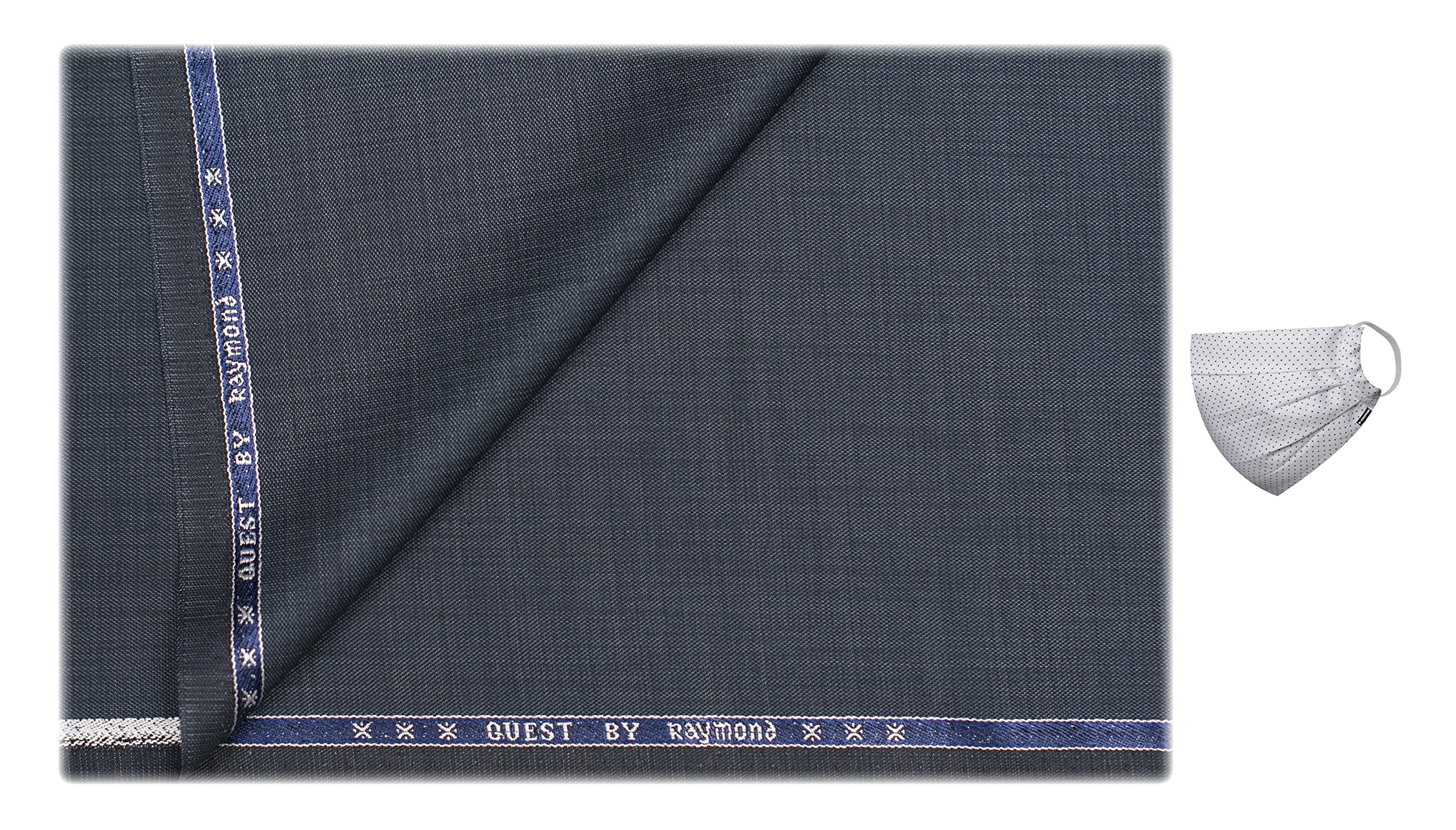 raymond 0-Degree Men's Poly-Viscose 3 M Unstitched 2 Piece Suit Fabric & Wallet (Blue, Free Size)-picture-22