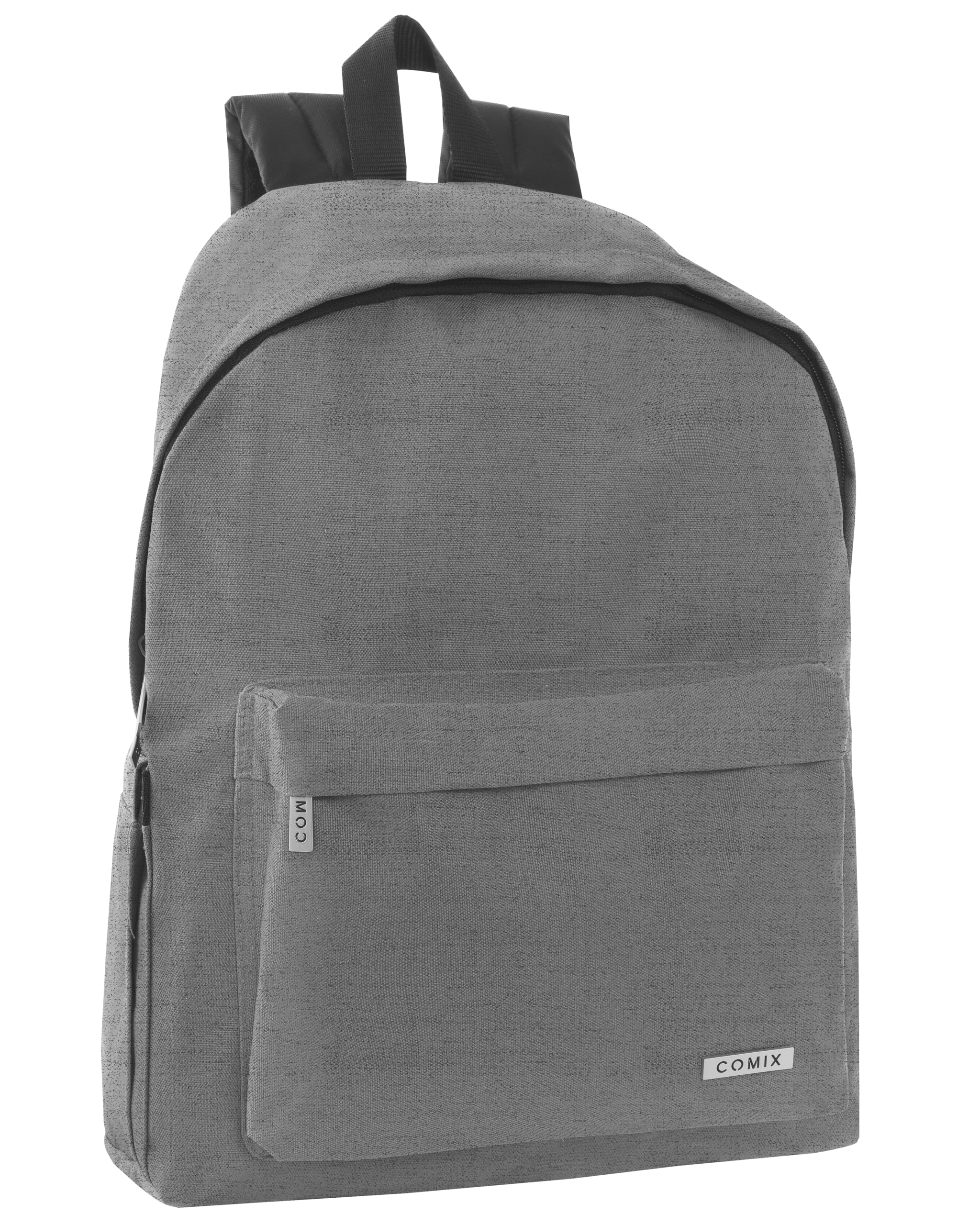 Comix Mezcla De Grises - Mochila Escolar Media, Primaria Y Superior Para Niños/Jóvenes, Respaldo Acolchado Y Reforzado, Correas Ajustables, Compartimento Principal, Bolsillo Frontal, Bolsillo Lateral,