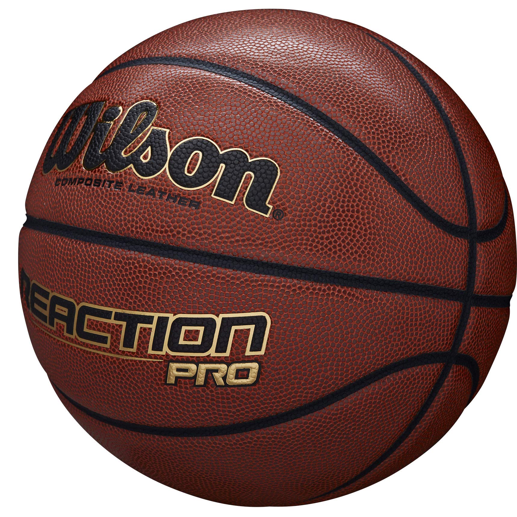 Wilson, Ballon de Basketball, Reaction Pro, Orange, Taille :