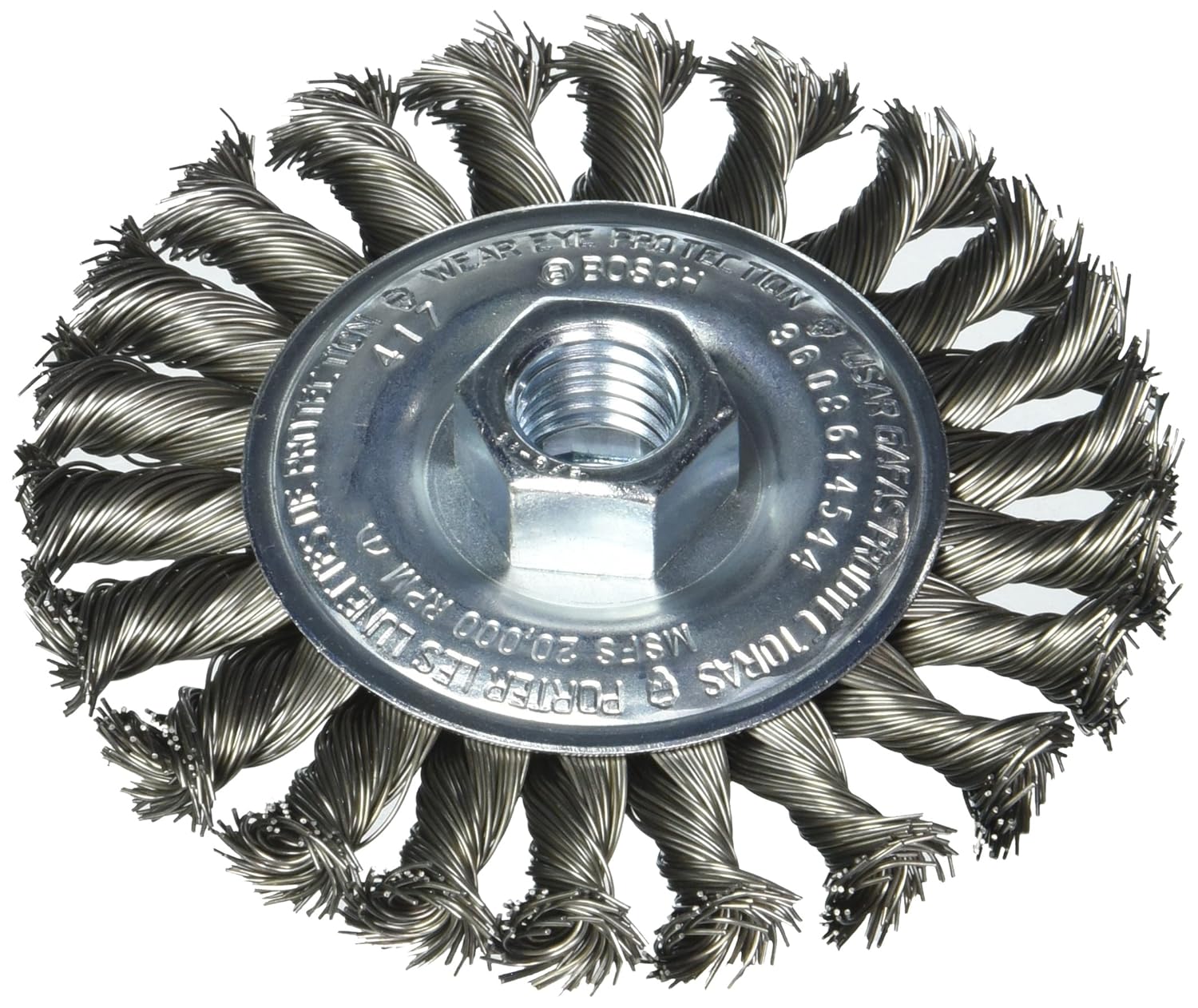 Bosch WB544 4InchCarbon Steel Full Cable Knotted Wire Wheel Amazon