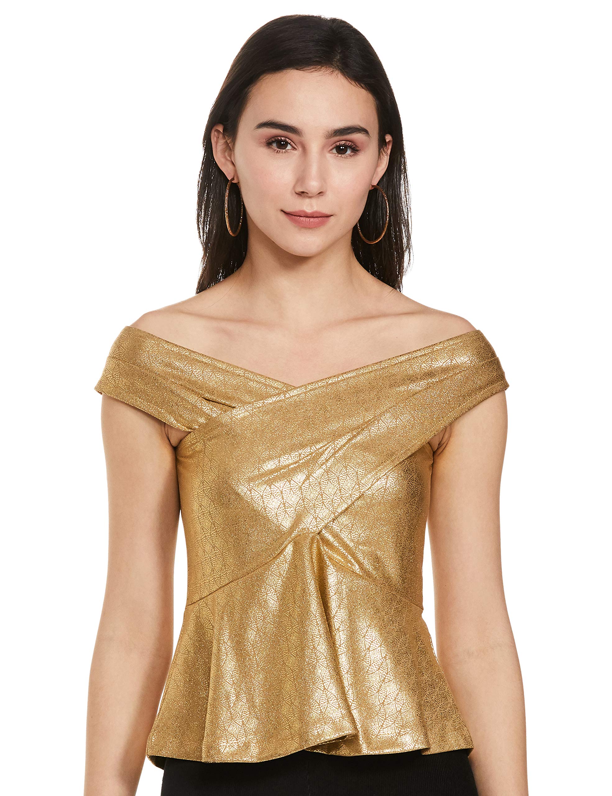 global desiWomen's Polyester Geometric Sleeveless Skinny Fit Blouse Pack of 1