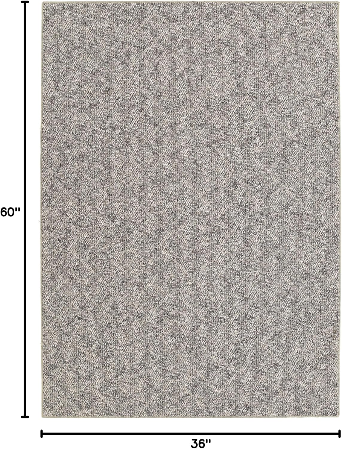 Garland Rug Classic Berber Earth Tone 3 ft. x 5 ft. Geometric Polypropylene Stain Resistant Area Rug -Soft Textured Carpet for Living Room, Bedroom, Hallway, Non-Slip, Modern/Traditional Home Décor