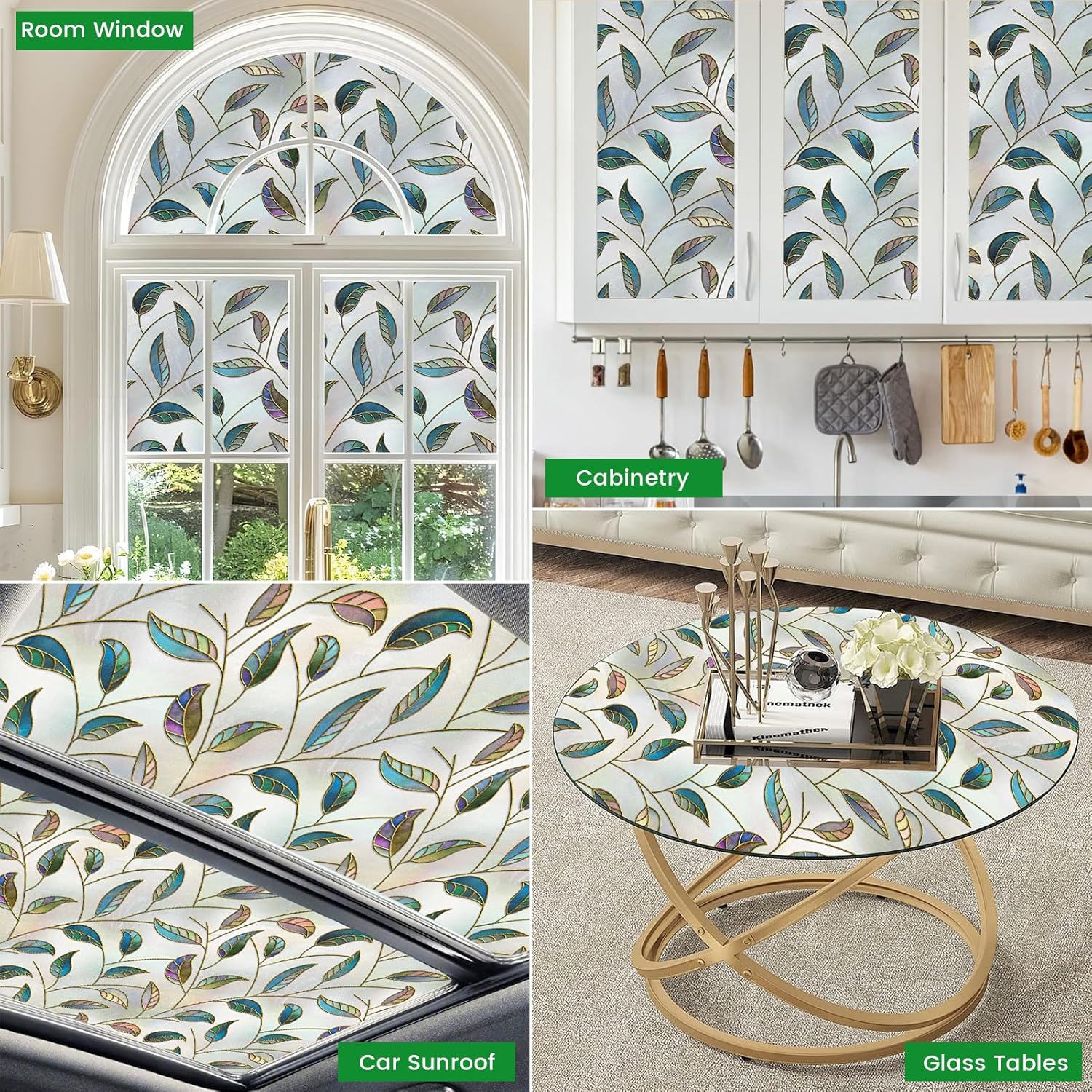 DKTIE Window Privacy Film Frosted Glass Static Cling UV Sun Blocking Heat Control Window Tint Day and Night Insulation Home Bathroom Door Decorative (S166, 29.5'' x 118.1'')