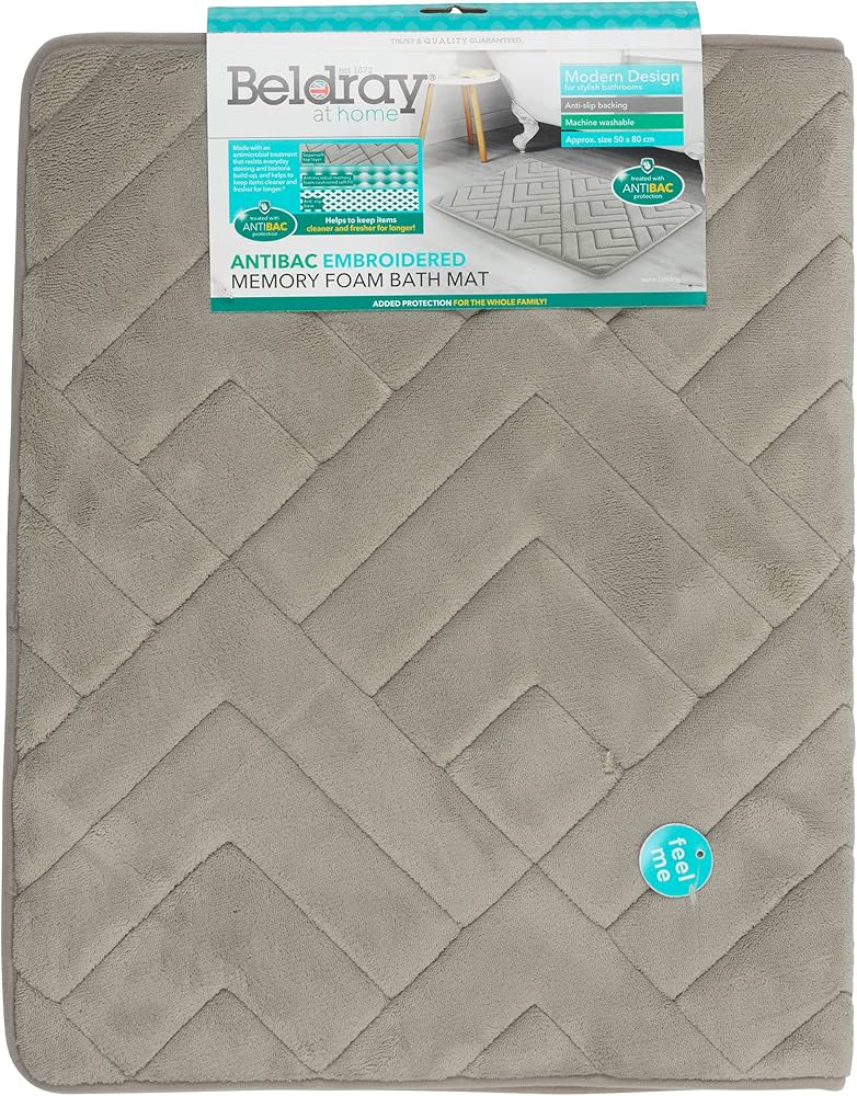 Shop Beldray Antibac Embroidered Memory Foam Bath Mat