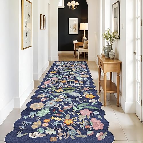 Miniatura 543 de Alfombra lavable para pasillo y de cocina, alfombra de entrada, vintage, suave para el suelo, alfombra antideslizante para interiores, para baño