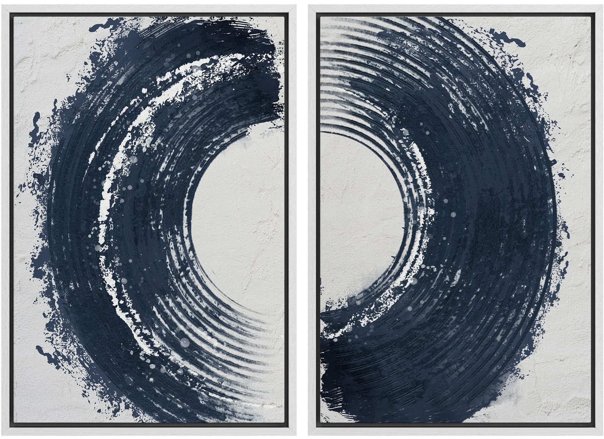 SIGNWIN Framed Canvas Print Wall Art Abstract Wave Pattern Modern Art Minimalist Neutral Decor for Living Room, Bedroom, Office - 16"x24"x2 Natural — view 11