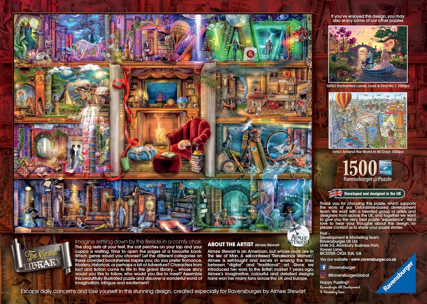 Ravensburger Aimee Stewart The Grand Library 1500 Piece Jigsaw Puzzle for Adults & Kids Age 12 Years Up