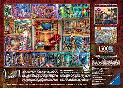 Miniatura 2 de Ravensburger Aimee Stewart The Grand Library - Rompecabezas de 1500 piezas para adultos y niños a partir de 12 años