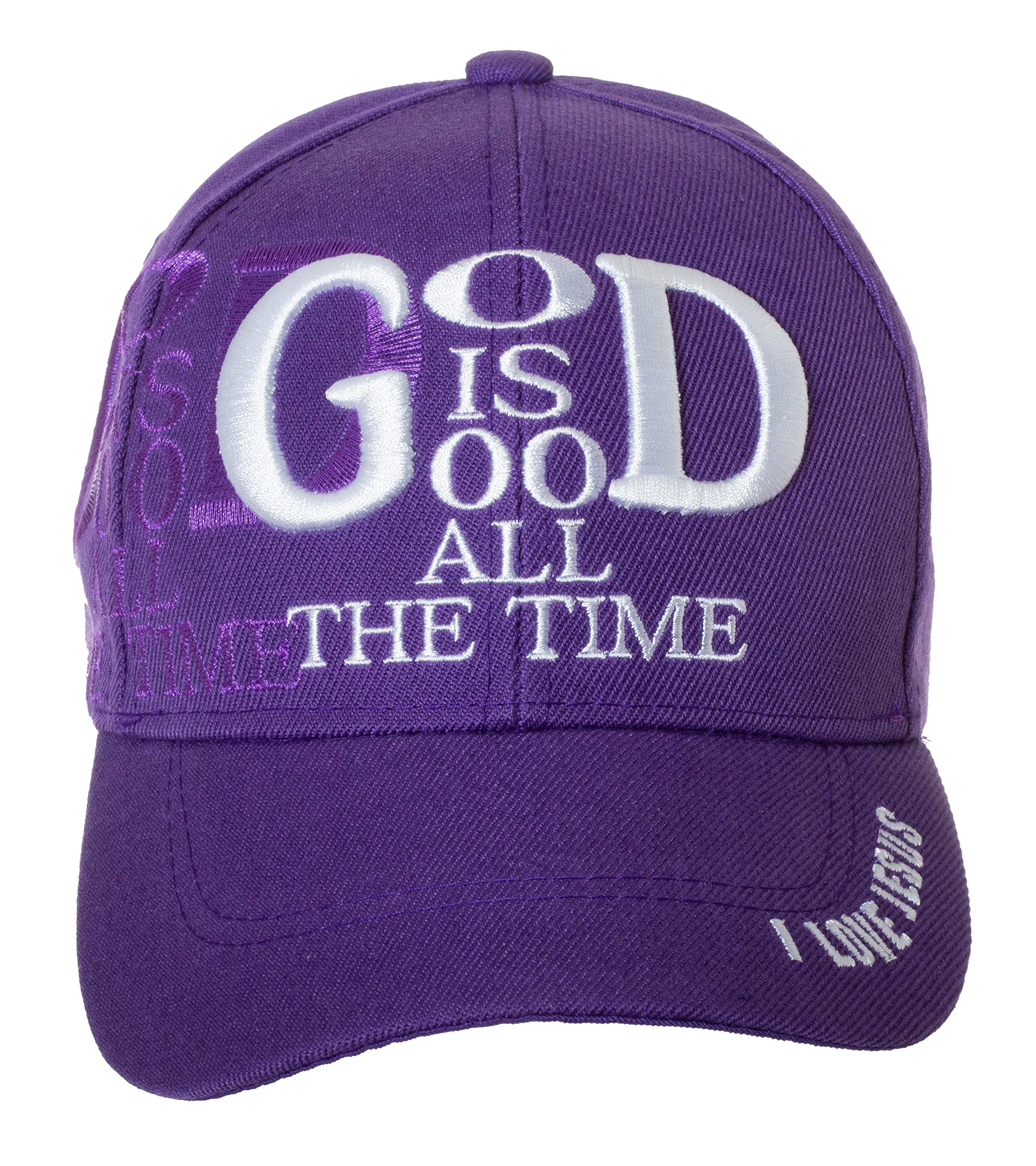 Artisan Owl God is Good All The Time with I Love Jesus on Back Baseball Cap - Religious Christian Spiritual Embroidered Hat
