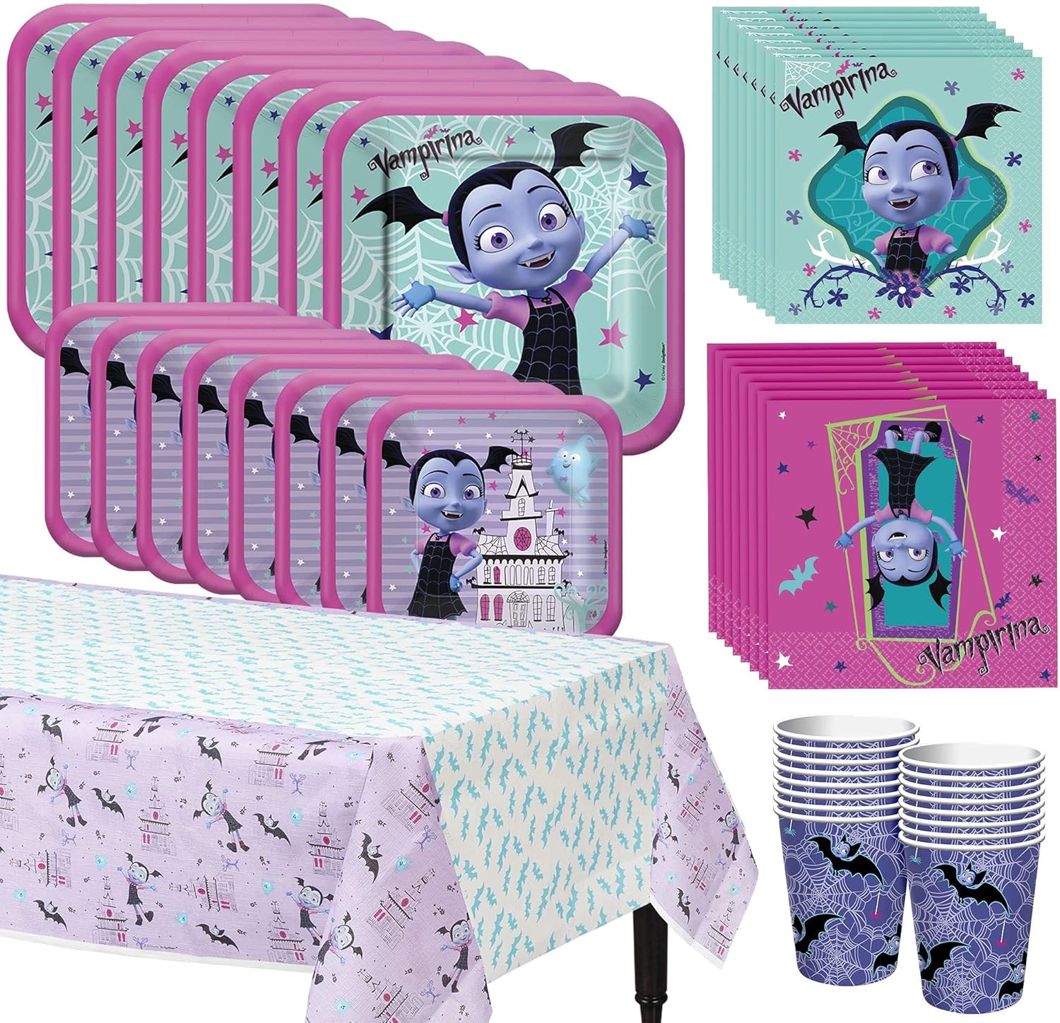 Party City Vampirina Complete Tableware Supplies for 8