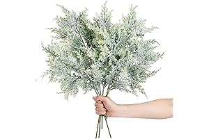 10 Pack Snowy Christmas Branch | Greenery Cedar Picks for Xmas Decorations