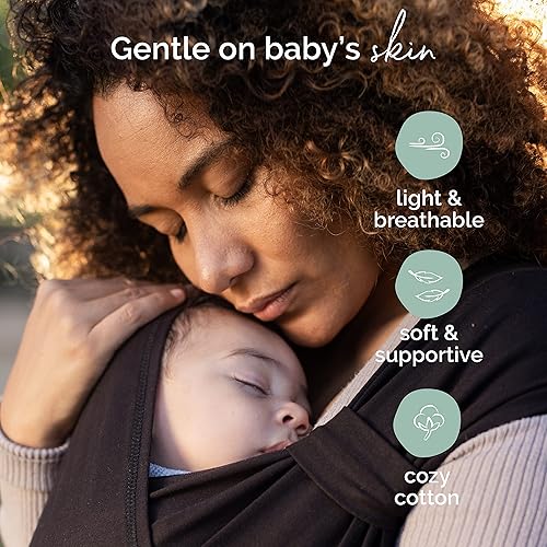 Miniatura 3 de Boba Bliss Portabebés preenvuelto con hebilla, recién nacido hasta 7-35 libras, ligero, transpirable y fácil de ajustar híbrido para bebés y niños