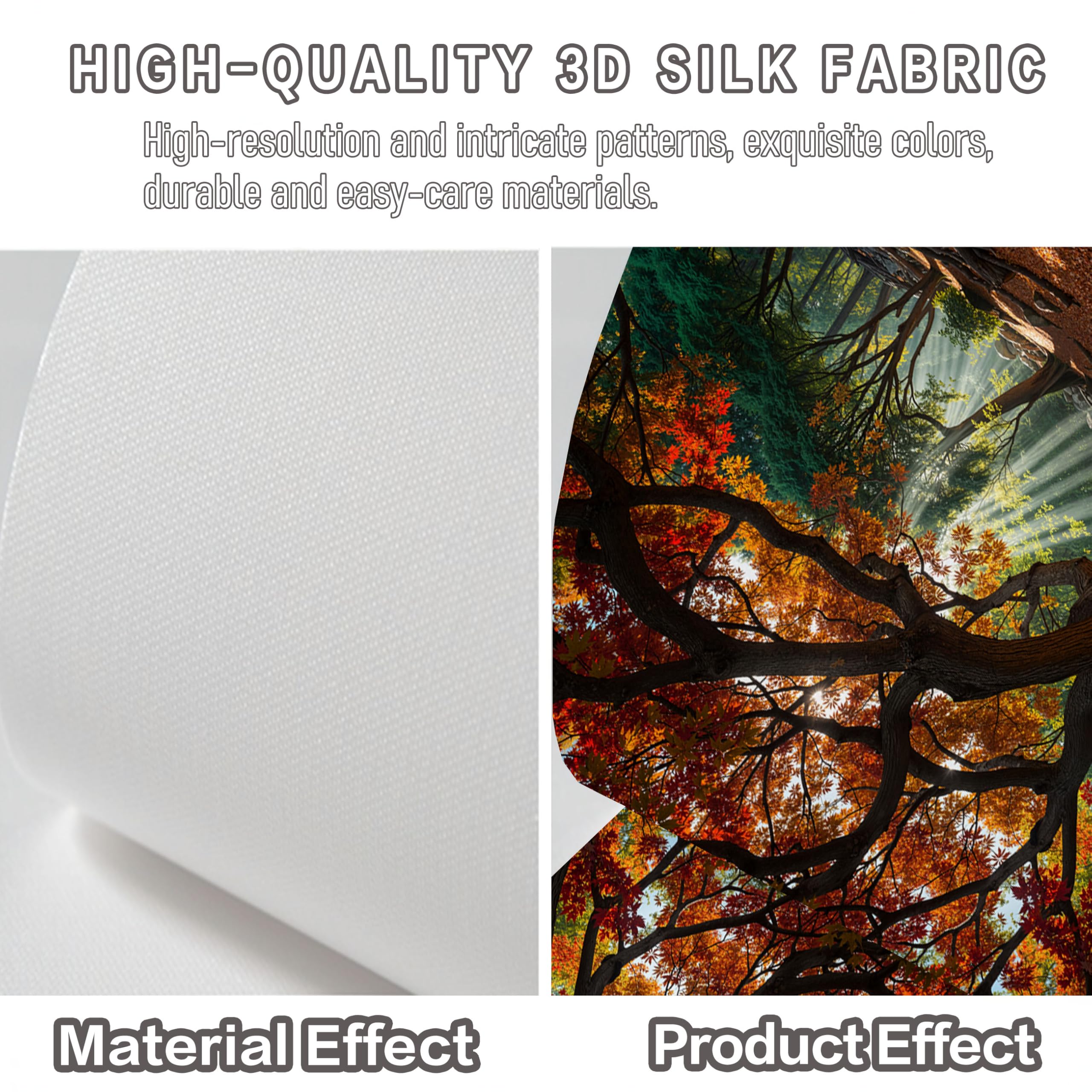 Fotomurales Decorativos Pared 3D, Bosque De Arces Soleados Bosque Otoñal Póster Papel Tapiz Decorativos Murales Impresión HD Ecológica Foto Artísticos Sofá Pintura, 200Anx140Al cm